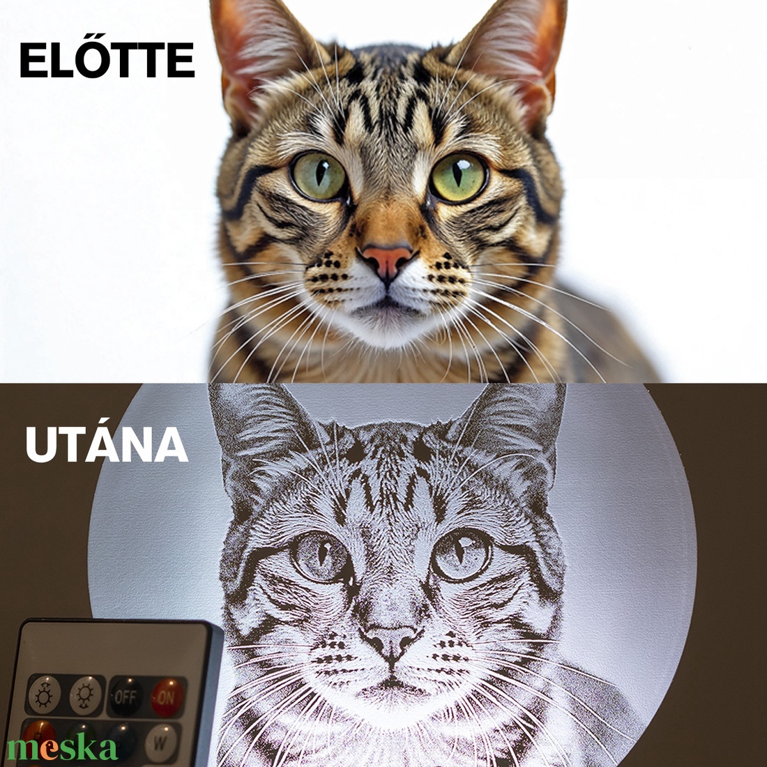 Egyedi 3D LED Lámpa/LED éjszakai fény ÁLLATPORTÉVAL - otthon & életmód - lámpa - hangulatlámpa - Meska.hu