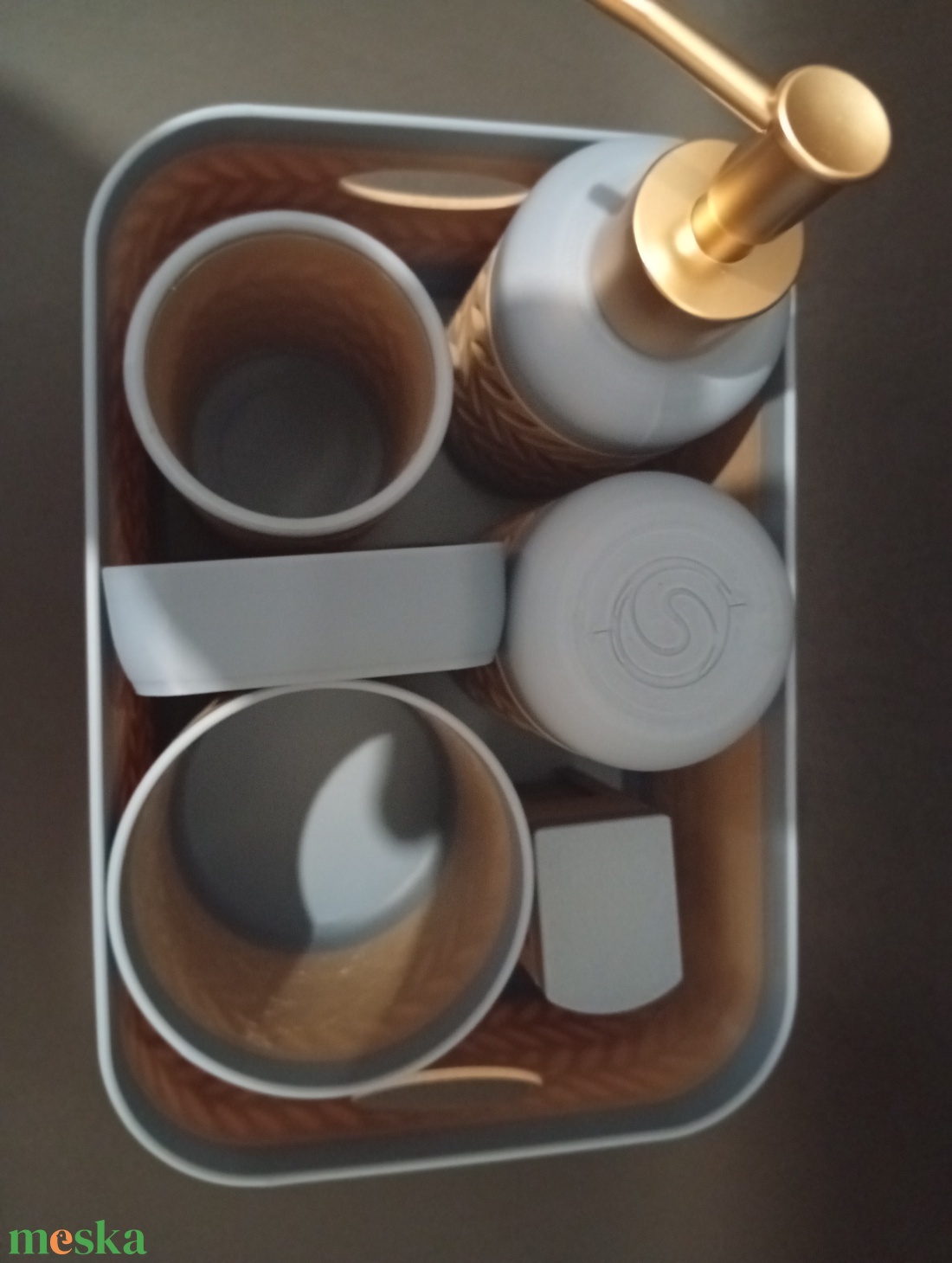 Nature fürdőszobai rendező szett - otthon & életmód - fürdőszoba - fürdőszobai tároló - Meska.hu