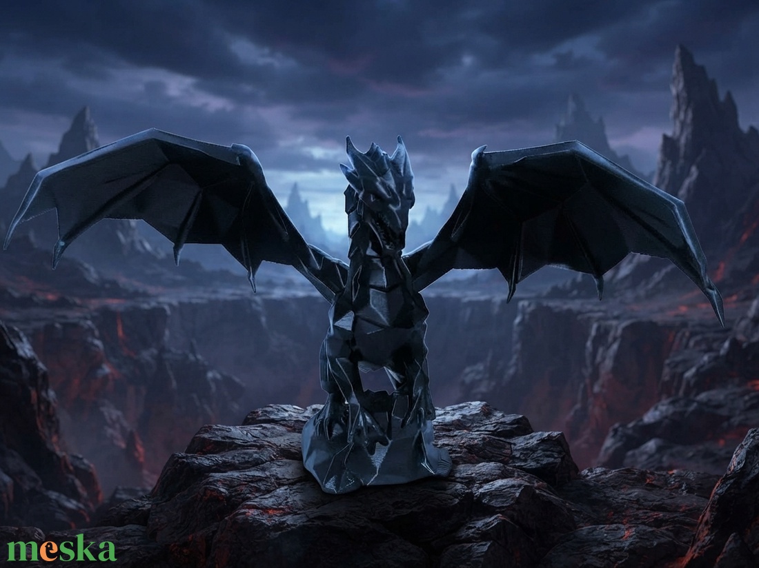 Fantasy Sárkány Dísz 3D Nyomtatással - otthon & életmód - dekoráció - asztal és polc dekoráció - asztaldísz - Meska.hu