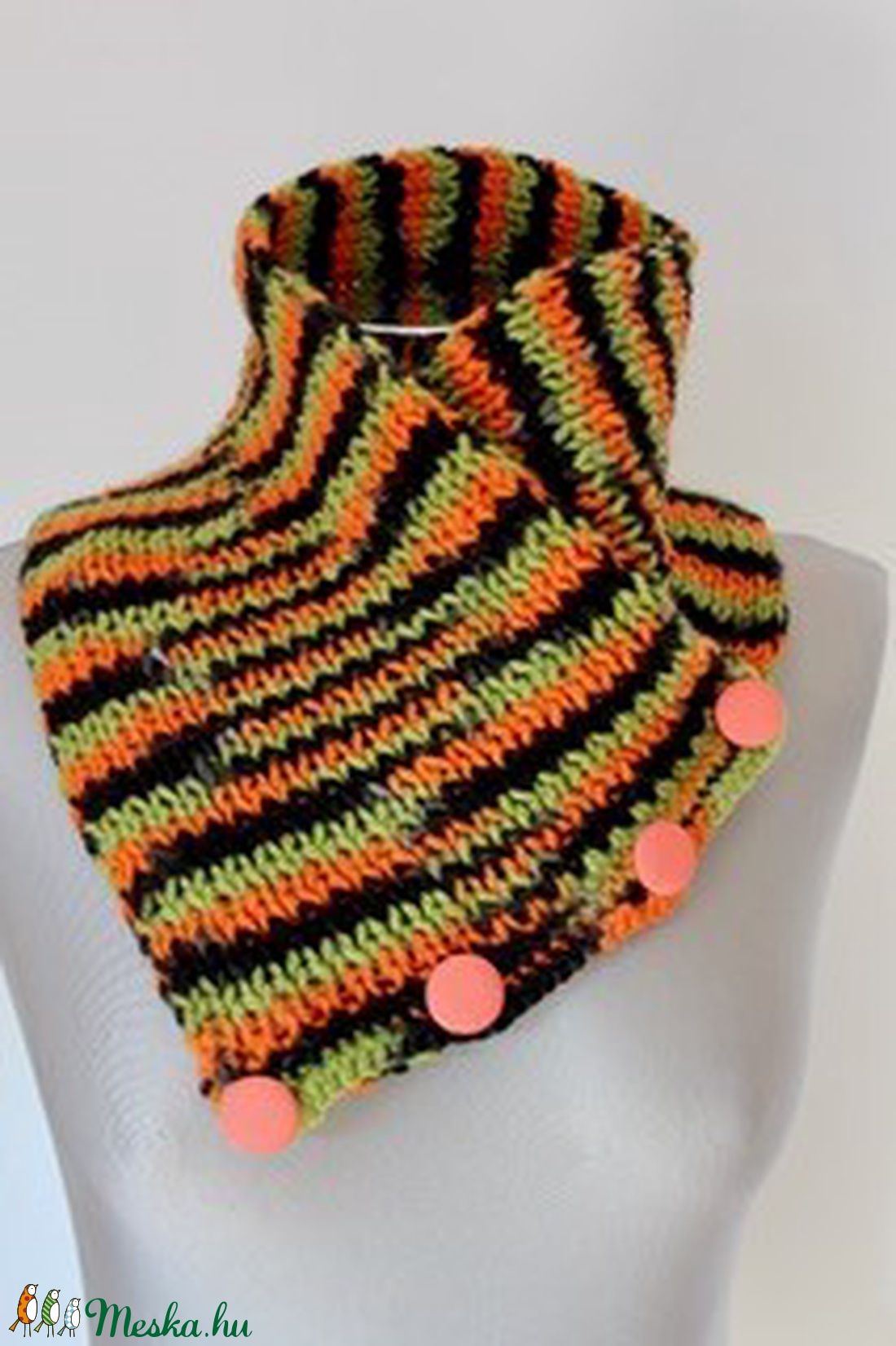 Gombolós  nyaksál - ruha & divat - sál, sapka, kendő - sál - Meska.hu