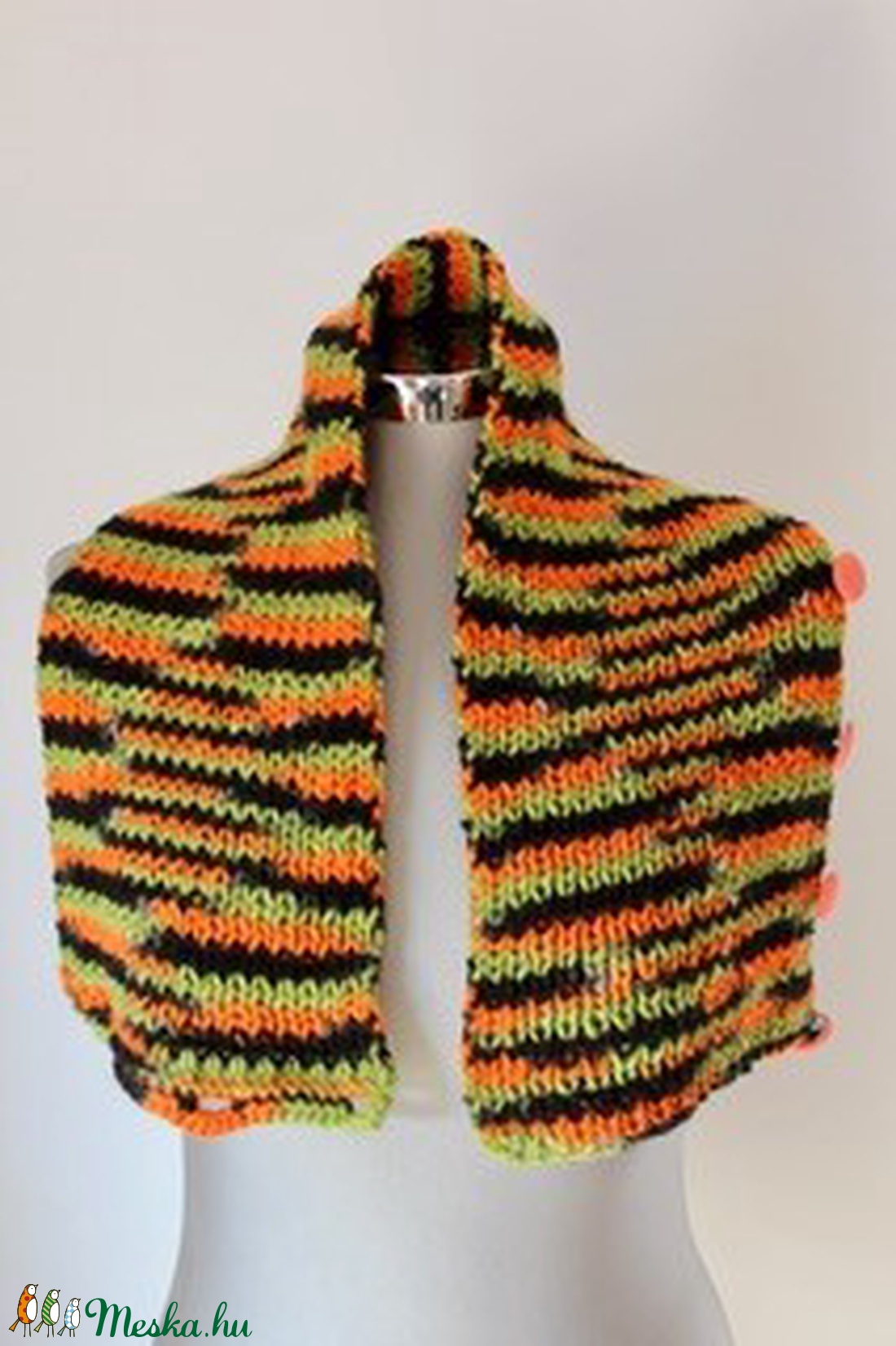 Gombolós  nyaksál - ruha & divat - sál, sapka, kendő - sál - Meska.hu