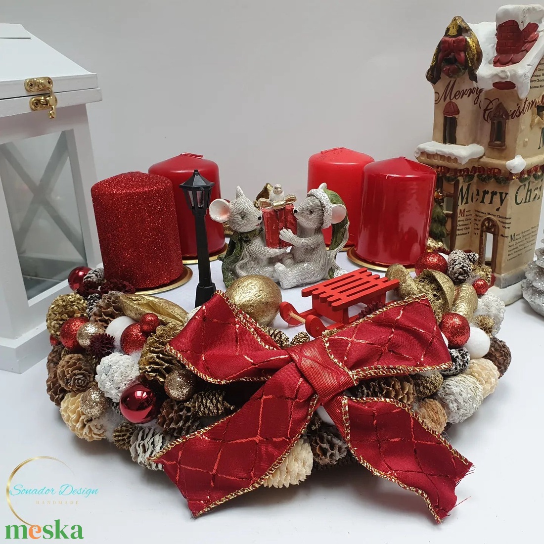Adventi asztali koszorú - karácsony - adventi díszek - adventi asztaldísz - Meska.hu Adventi asztali koszorú - karácsony - adventi díszek - adventi asztaldísz - Meska.hu