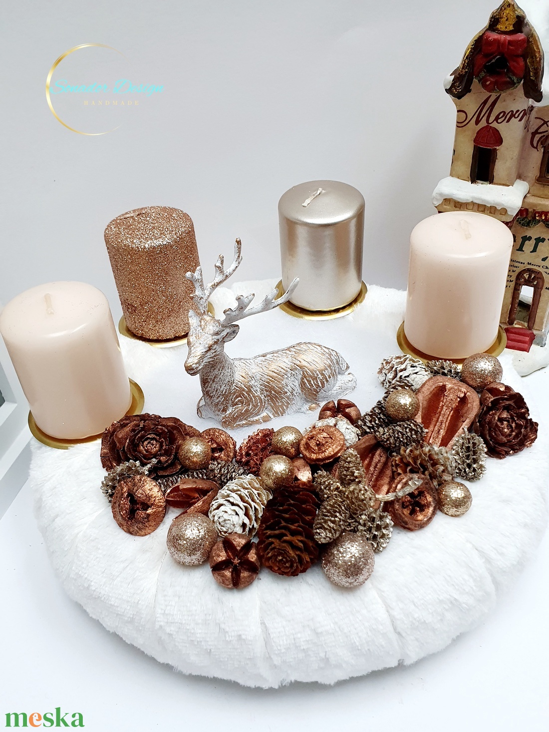 Adventi asztali koszorú - karácsony - adventi díszek - adventi koszorú - Meska.hu Adventi asztali koszorú - karácsony - adventi díszek - adventi koszorú - Meska.hu