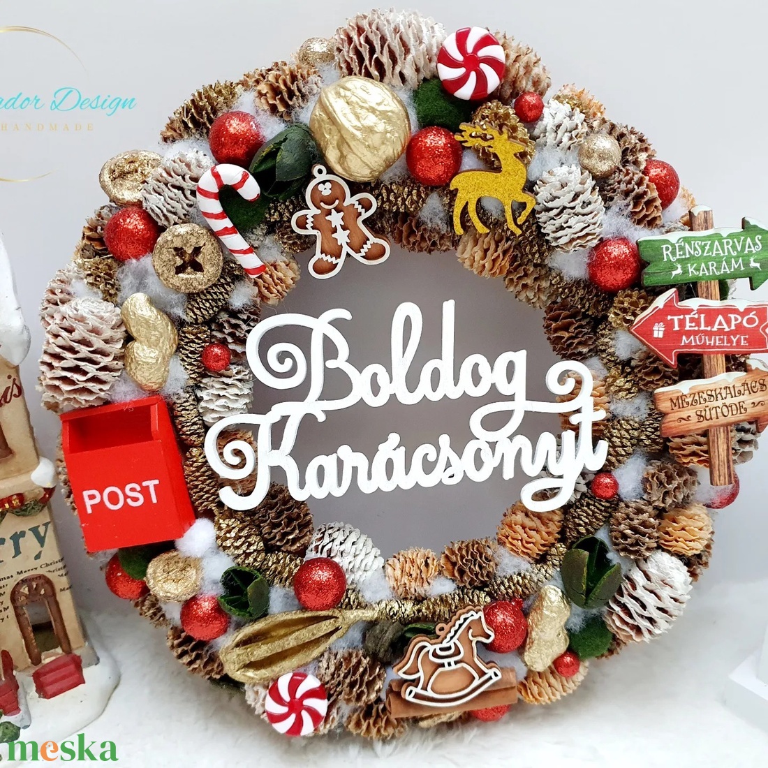 Adventi ajtódísz - karácsony - adventi díszek - adventi koszorú - Meska.hu Adventi ajtódísz - karácsony - adventi díszek - adventi koszorú - Meska.hu
