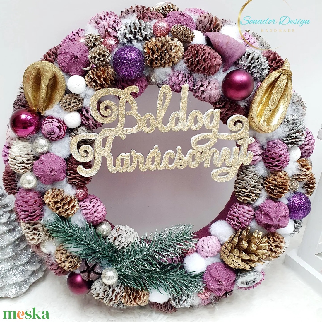 Adventi ajtódísz - otthon & életmód - dekoráció - ajtó- és ablak dekoráció - ajtódísz & kopogtató - Meska.hu