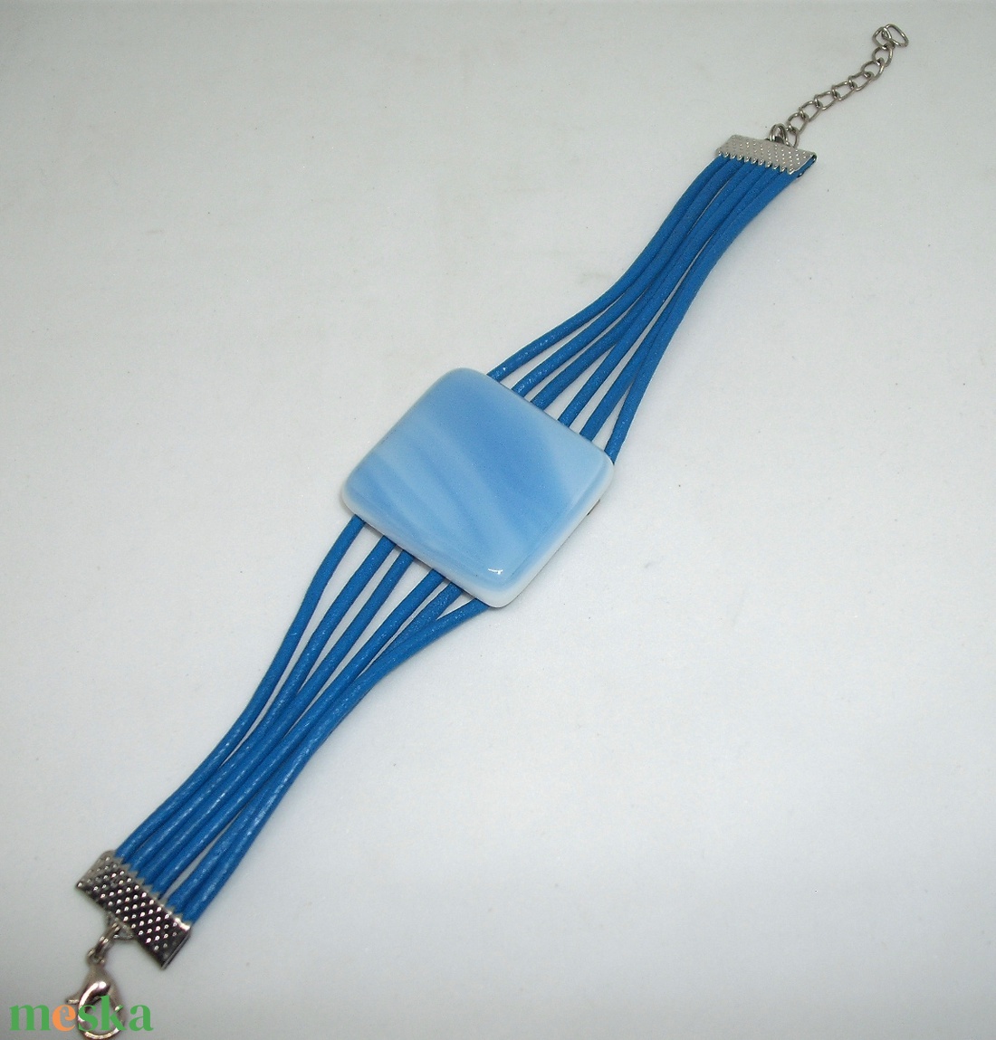 Üveg karkötő - ékszer - karkötő - karkötő medállal - Meska.hu