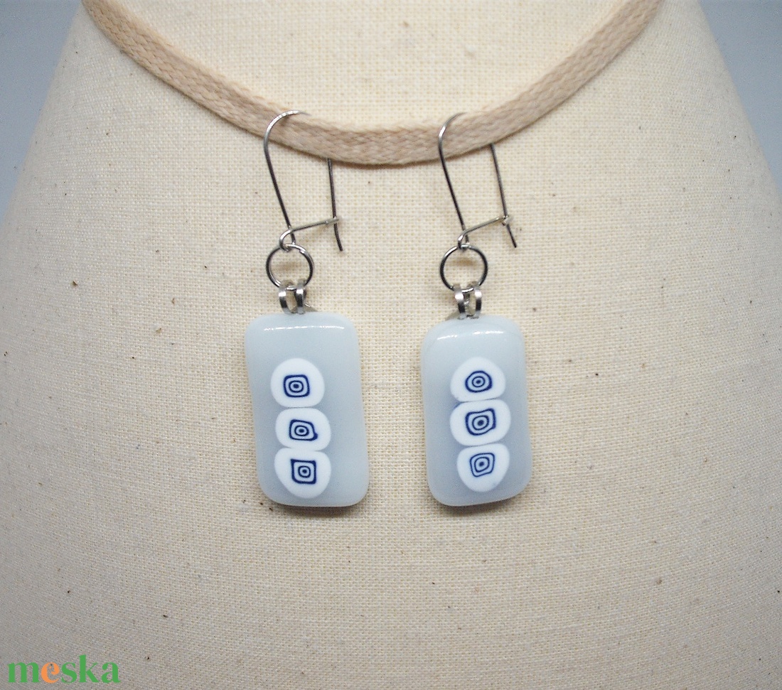 ÜVEG fülbevaló - ékszer - fülbevaló - lógó fülbevaló - Meska.hu