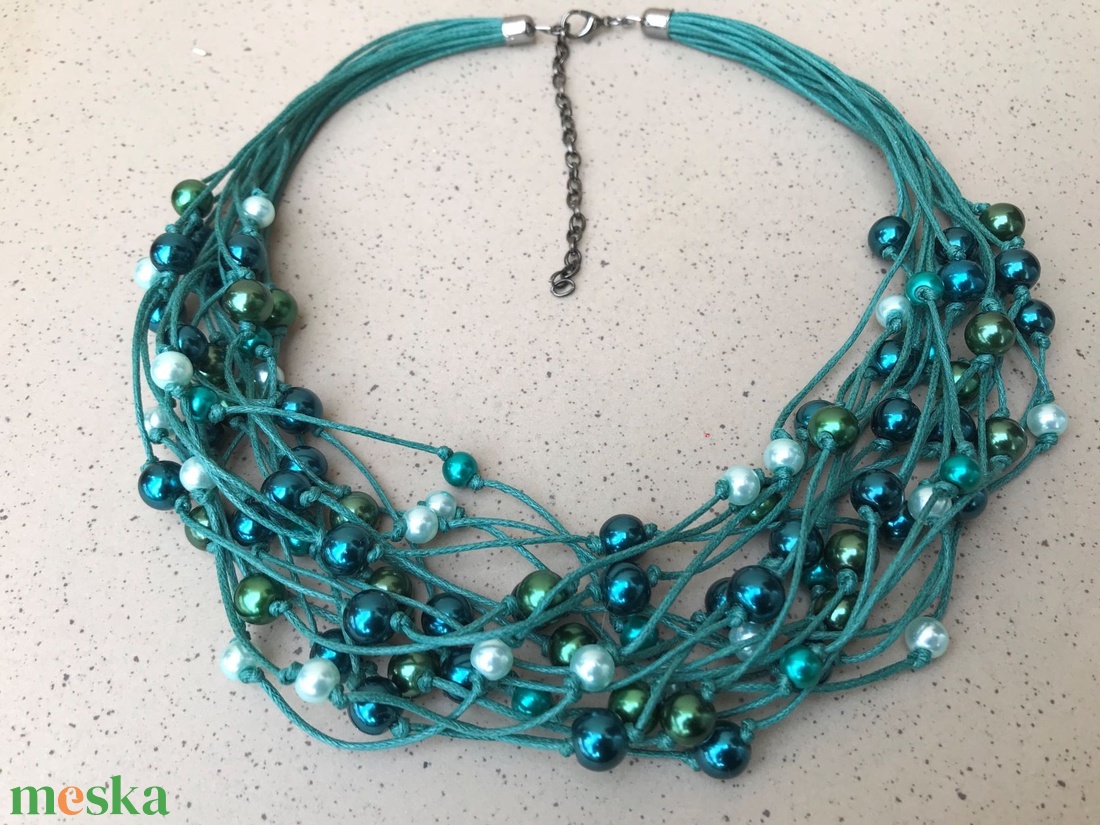 L3059 Teal Hues nyaklánc - 30% AKCIÓ - ékszer - nyaklánc - bogyós nyaklánc - Meska.hu L3059 Teal Hues nyaklánc - 30% AKCIÓ - ékszer - nyaklánc - bogyós nyaklánc - Meska.hu