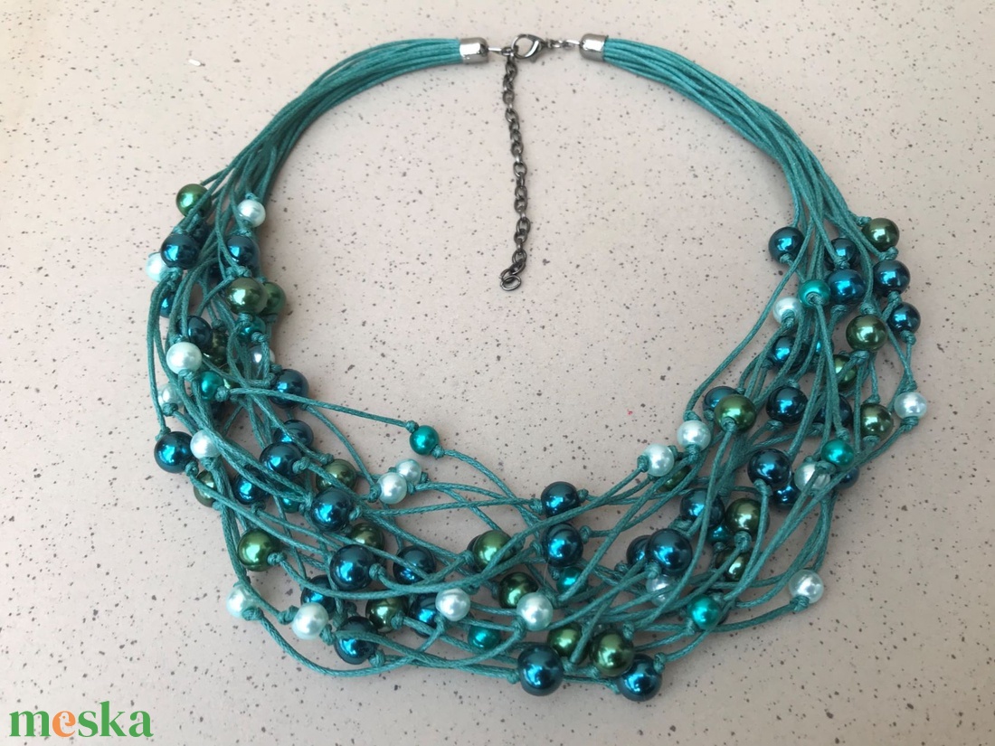 L3059 Teal Hues nyaklánc - 30% AKCIÓ - ékszer - nyaklánc - bogyós nyaklánc - Meska.hu L3059 Teal Hues nyaklánc - 30% AKCIÓ - ékszer - nyaklánc - bogyós nyaklánc - Meska.hu