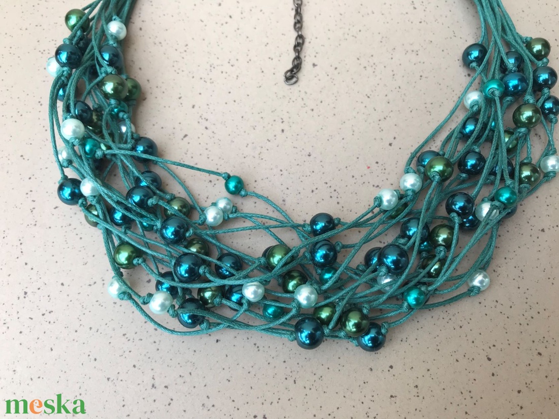 L3059 Teal Hues nyaklánc - 30% AKCIÓ - ékszer - nyaklánc - bogyós nyaklánc - Meska.hu L3059 Teal Hues nyaklánc - 30% AKCIÓ - ékszer - nyaklánc - bogyós nyaklánc - Meska.hu