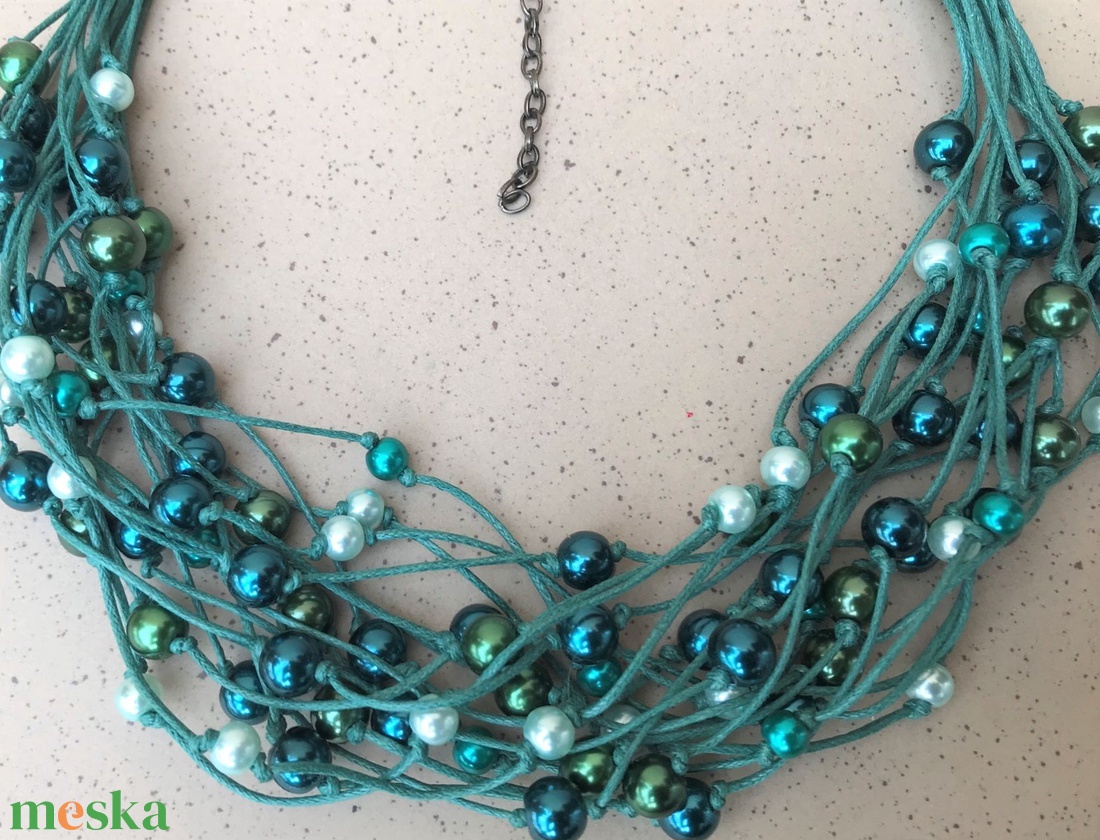 L3059 Teal Hues nyaklánc - 30% AKCIÓ - ékszer - nyaklánc - bogyós nyaklánc - Meska.hu L3059 Teal Hues nyaklánc - 30% AKCIÓ - ékszer - nyaklánc - bogyós nyaklánc - Meska.hu