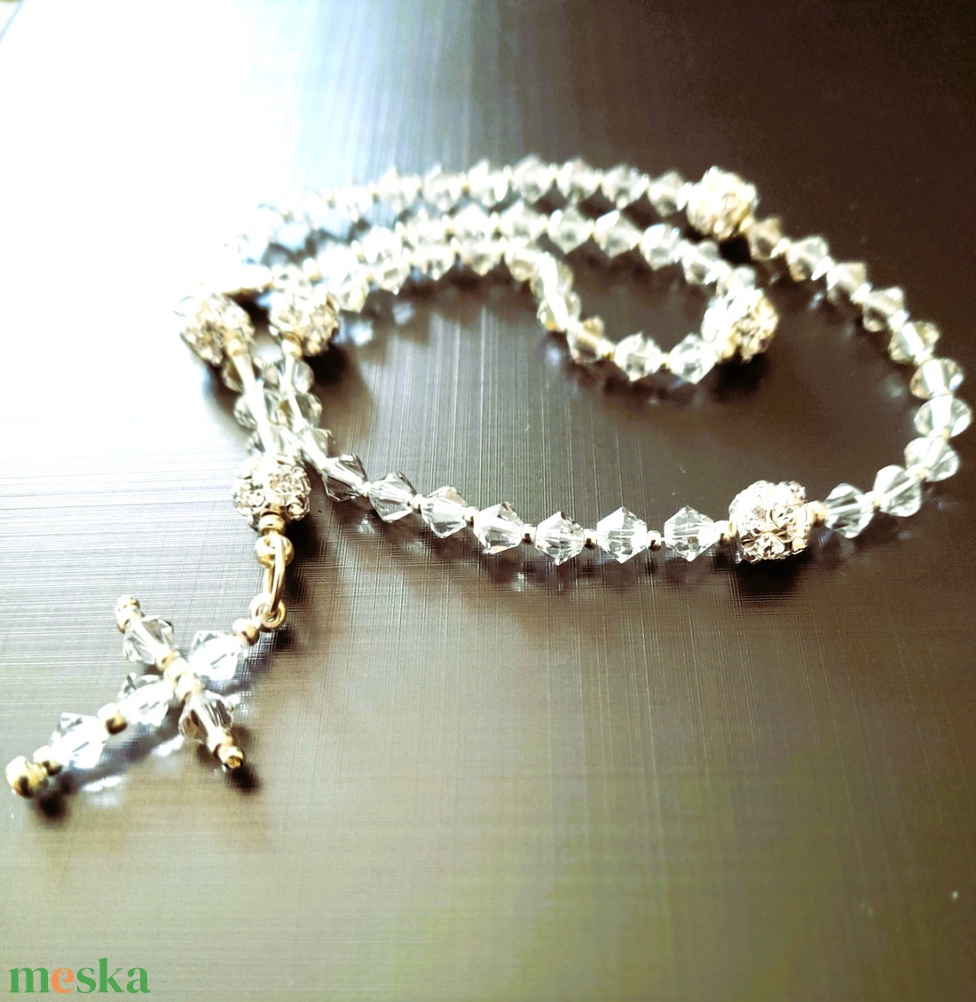 Swarovski gyöngyökkel készült, öttizedes rózsafüzér. - otthon & életmód - vallás - lánc & füzér - Meska.hu Swarovski gyöngyökkel készült, öttizedes rózsafüzér. - otthon & életmód - vallás - lánc & füzér - Meska.hu