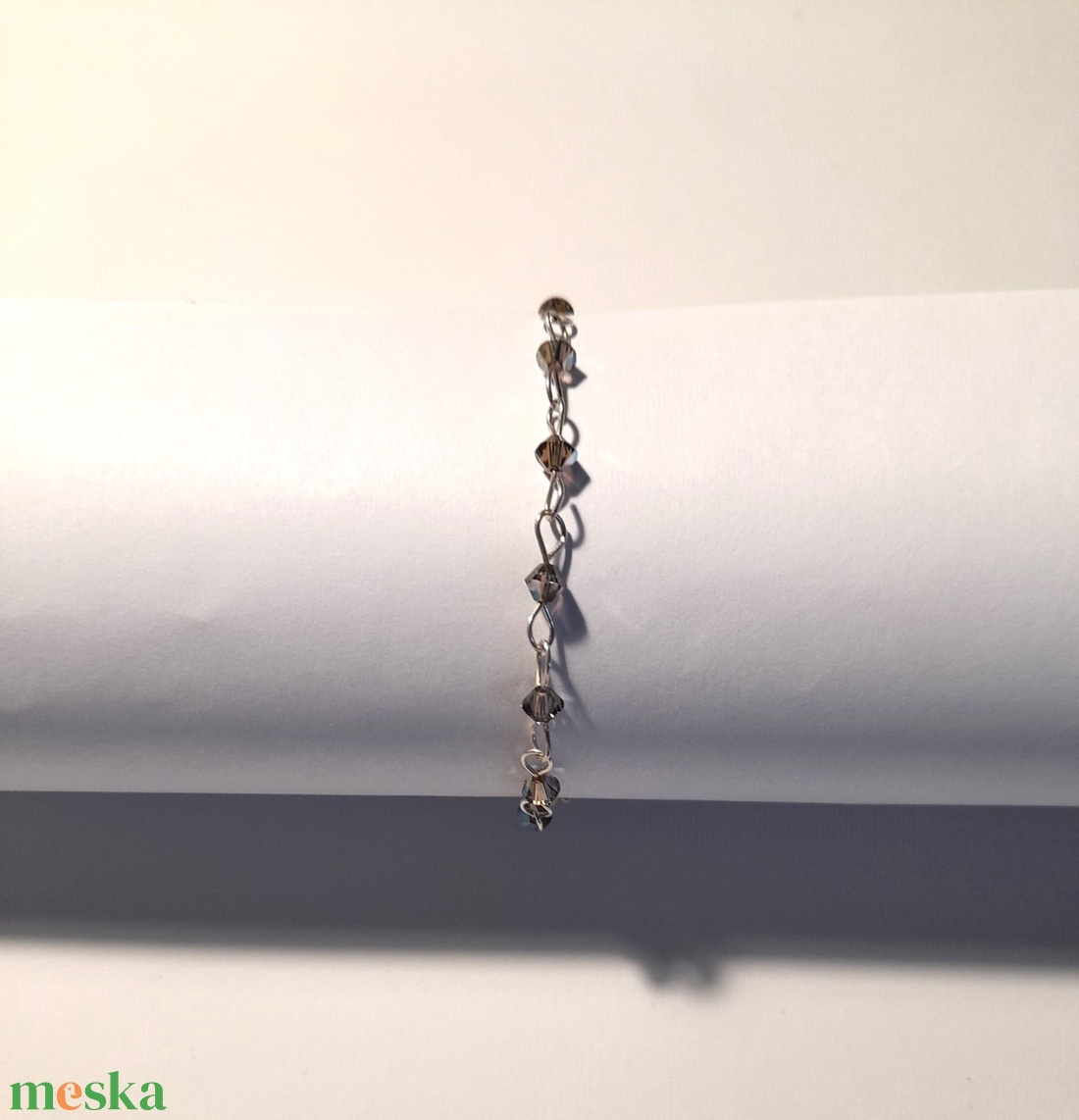 Karkötő-nyaklánc szett, Swarovski gyöngyökkel és ásványmedállal - ékszer - ékszerszett - Meska.hu