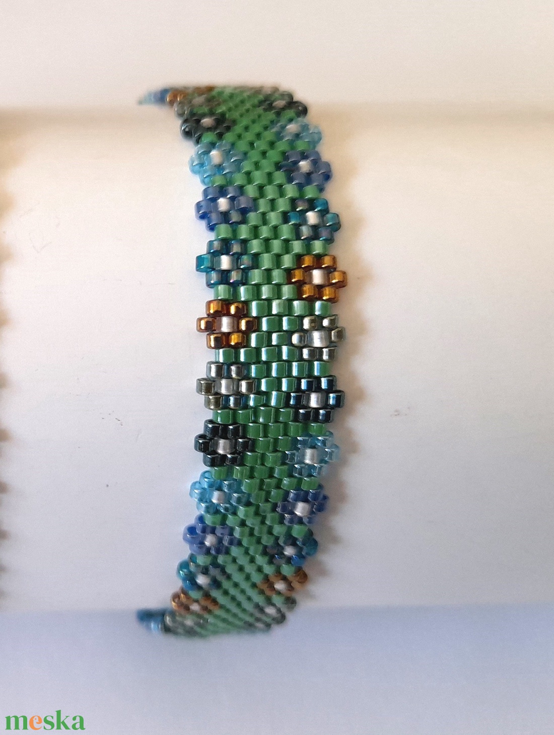 Virágok 4 - peyote karkötő - ékszer - karkötő - karperec - Meska.hu