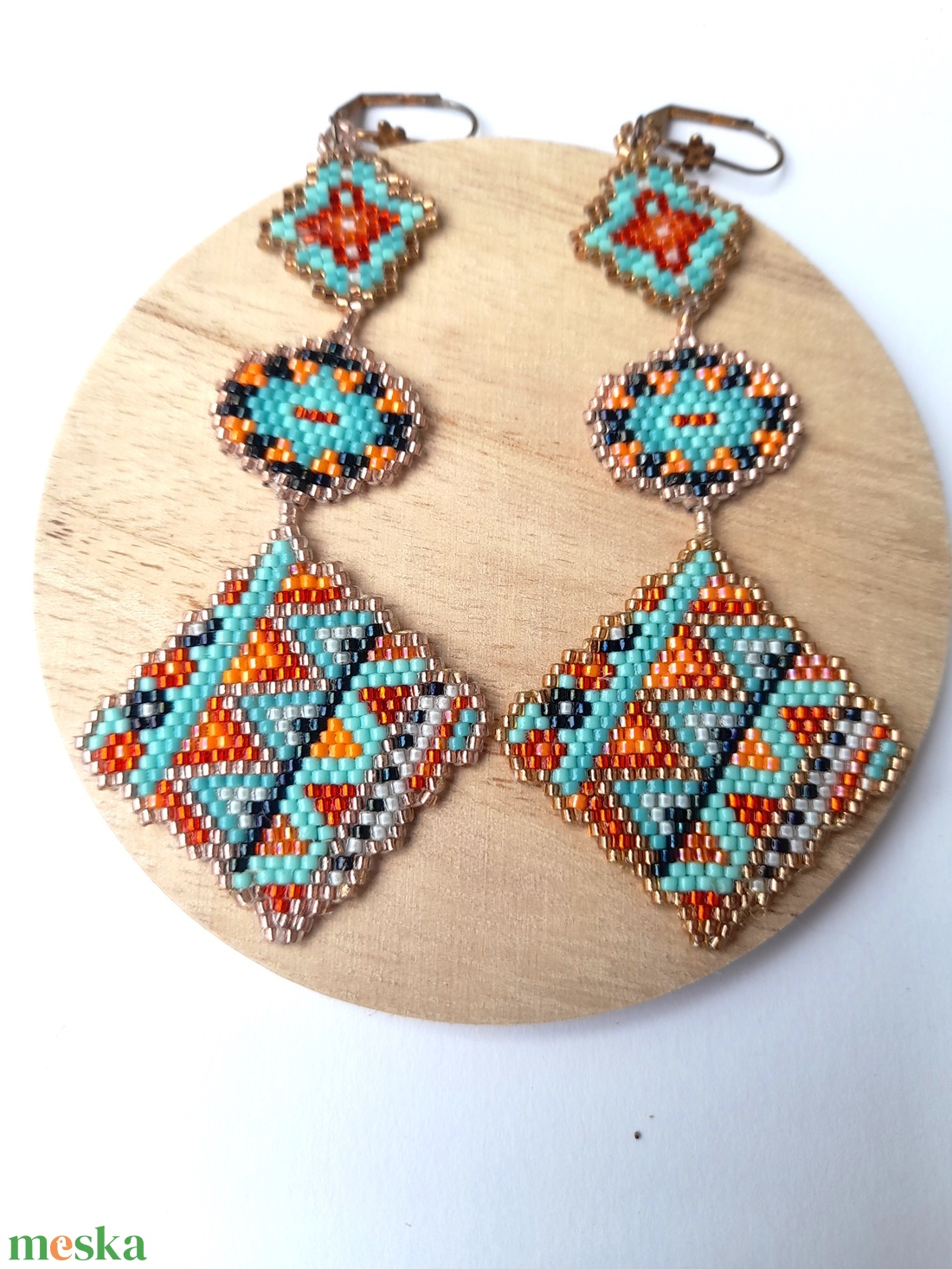 Peyote ékszerszett indián mintával - ékszer - ékszerszett - Meska.hu