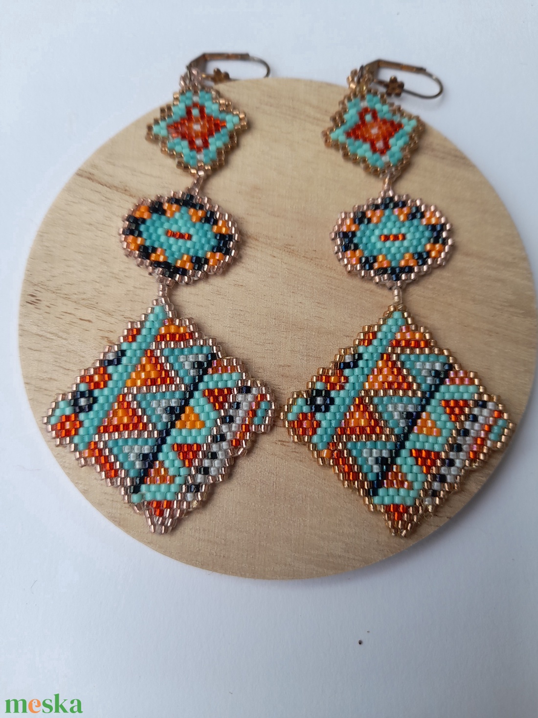 Peyote ékszerszett indián mintával - ékszer - ékszerszett - Meska.hu