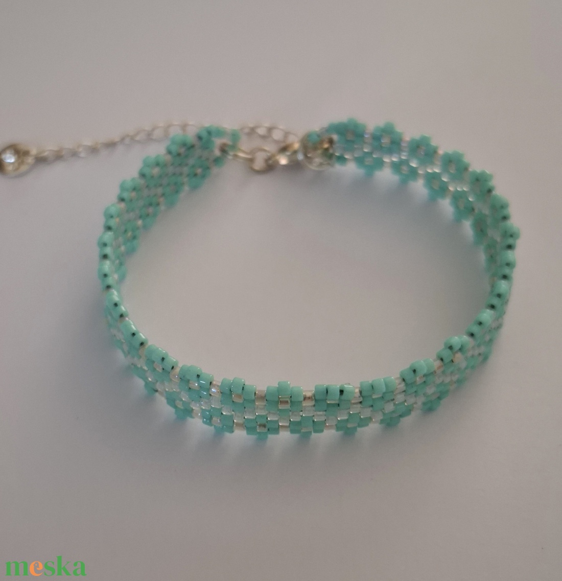Virágok  1 - peyote karkötő - ékszer - karkötő - lánc karkötő - Meska.hu