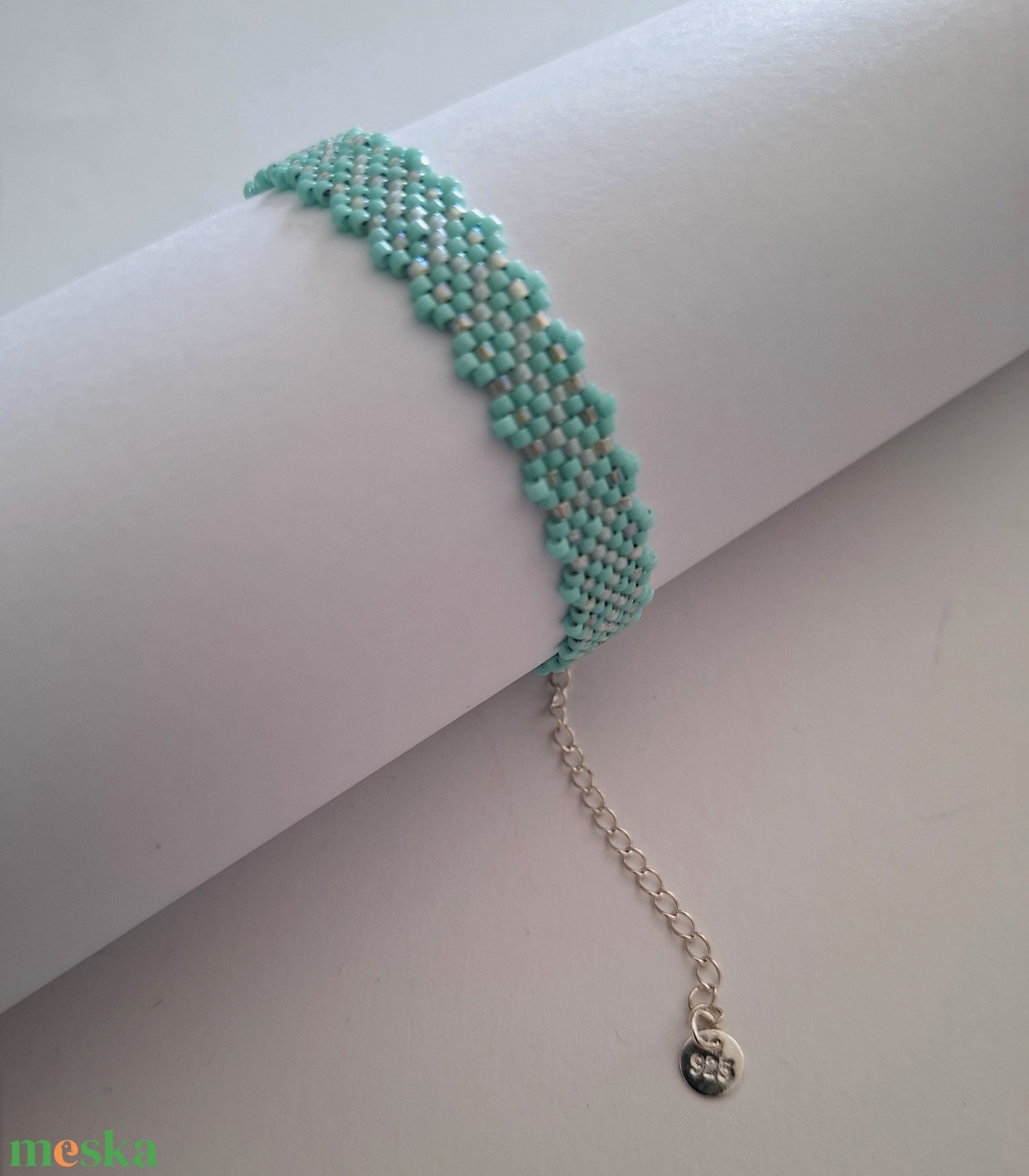 Virágok  1 - peyote karkötő - ékszer - karkötő - lánc karkötő - Meska.hu