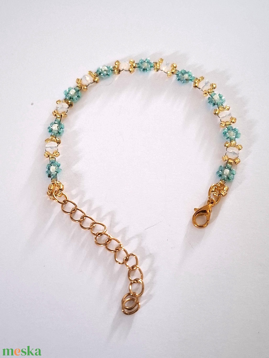 Bohó virág karkötő - ékszer - karkötő - gyöngyös karkötő - Meska.hu