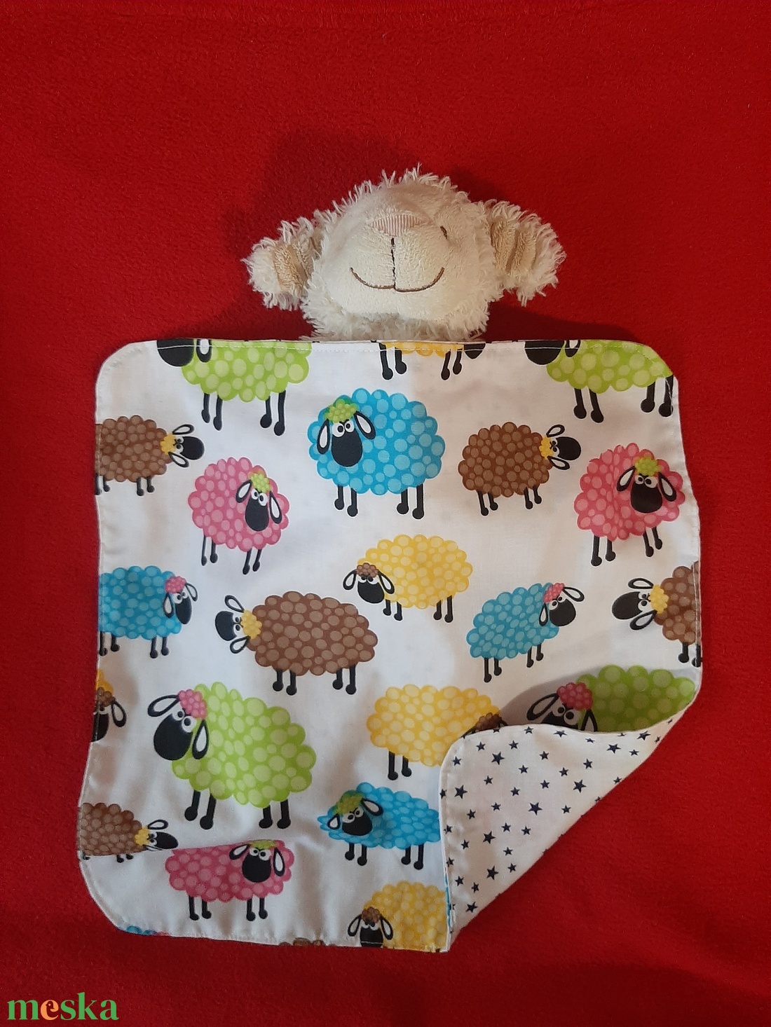 Játék plüss állat játékbaba baba takaró 33x33 cm - játék & sport - baba & babaház - babaruha, babakellék - Meska.hu
