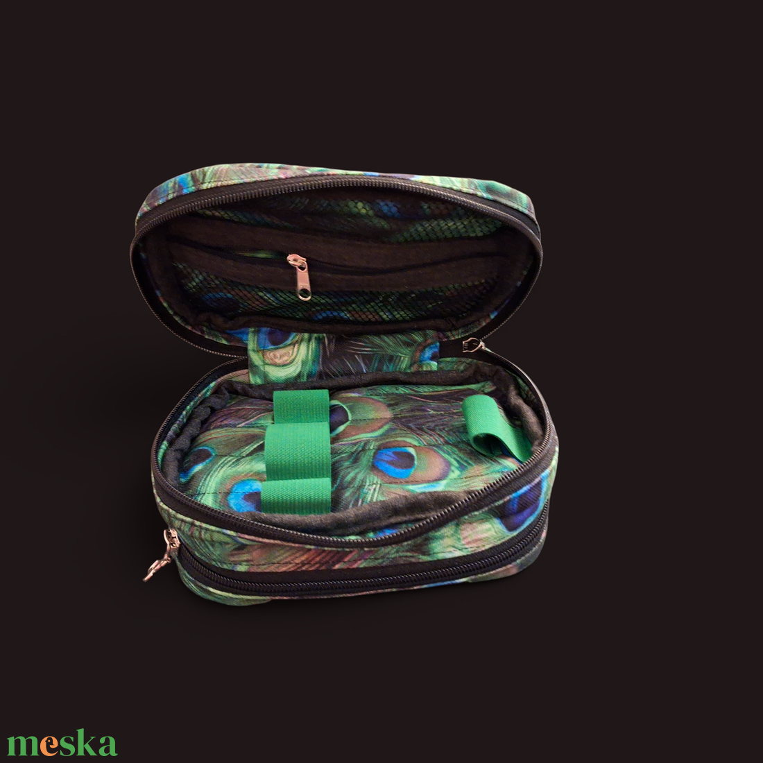 Vércukormérő cukormérő diab diabetes és pen tartó tok táska dupla cipzáros - szépségápolás - egészségmegőrzési kellékek - vércukormérő tok, táska - Meska.hu