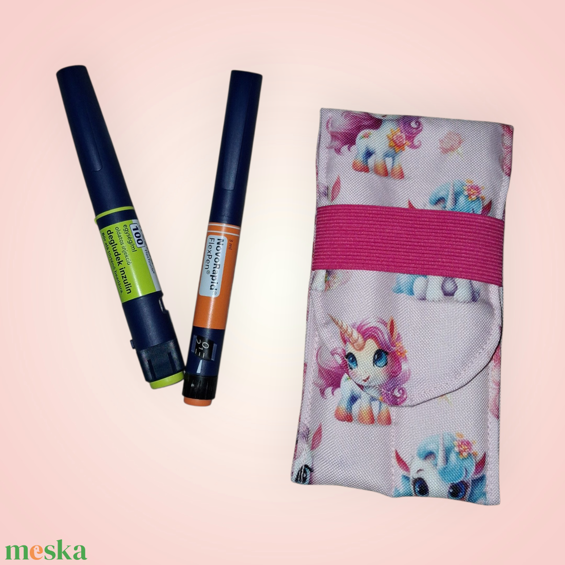 PEN inzulin adagoló toll szivacsos tok diabetes tok  - szépségápolás - egészségmegőrzési kellékek - vércukormérő tok, táska - Meska.hu