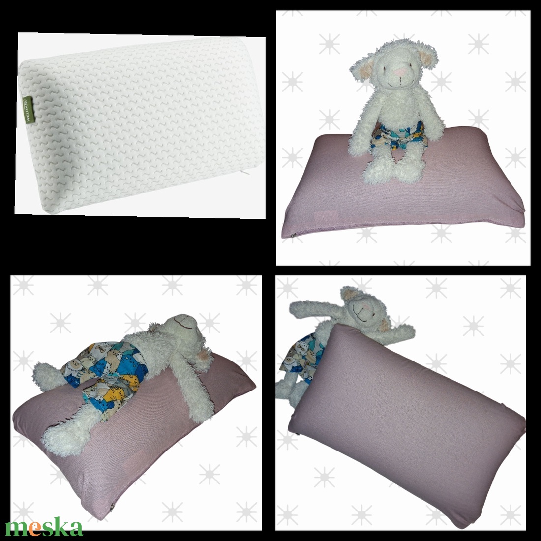Párnahuzat 24x42x12 cm Anatómiai memory ergonómiai WELLPUR utazópárnához többféle mintával - otthon & életmód - lakástextil - párna & párnahuzat - Meska.hu