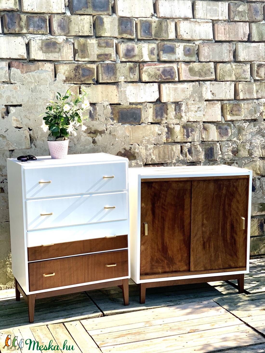 Festett retro 4 fiókos komód - - Meska.hu Festett retro 4 fiókos komód - - Meska.hu