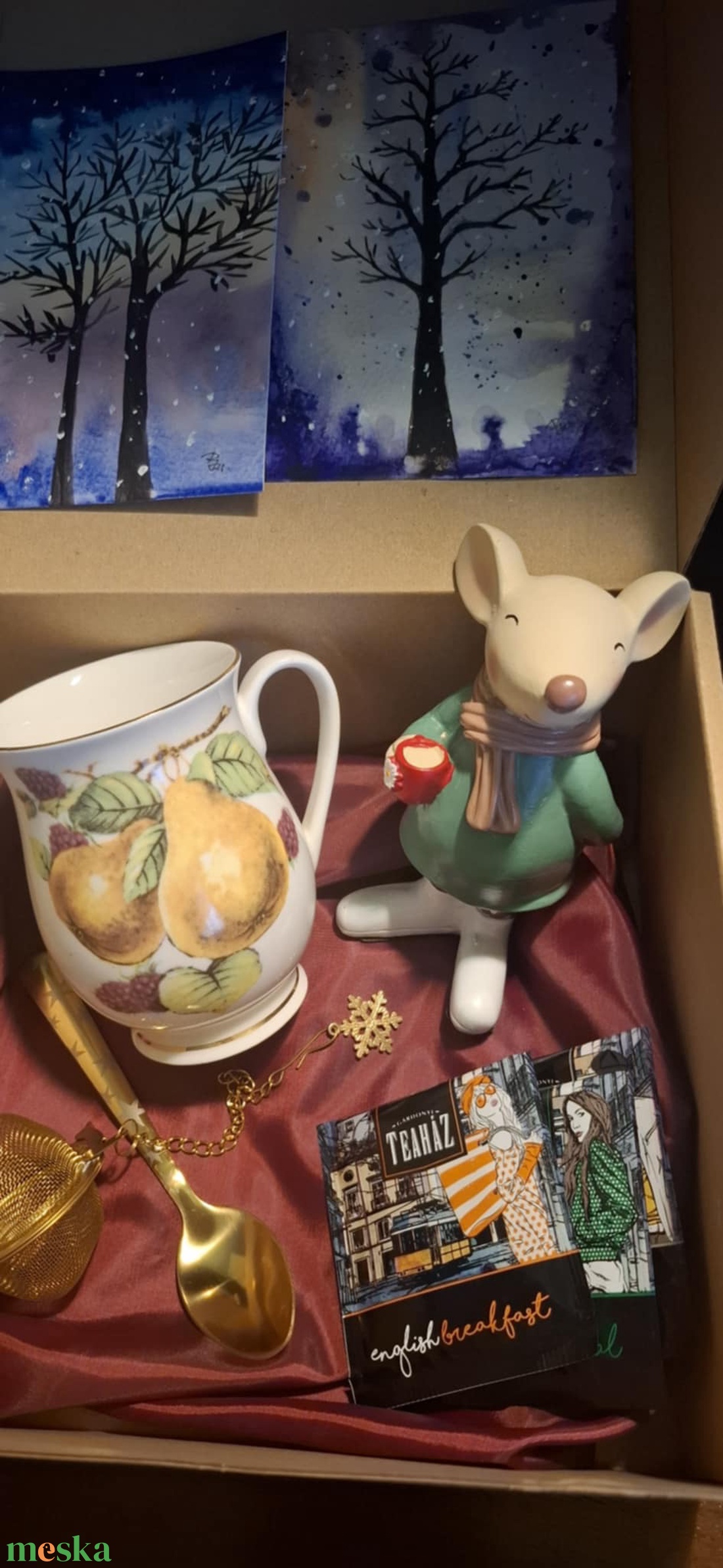 Variációk szép bögrés, teázós, bekuckózós ajándékdobozra - otthon & életmód - papír, írószer - ajándékozás kellékei - ajándékzsák, csomagolás - Meska.hu