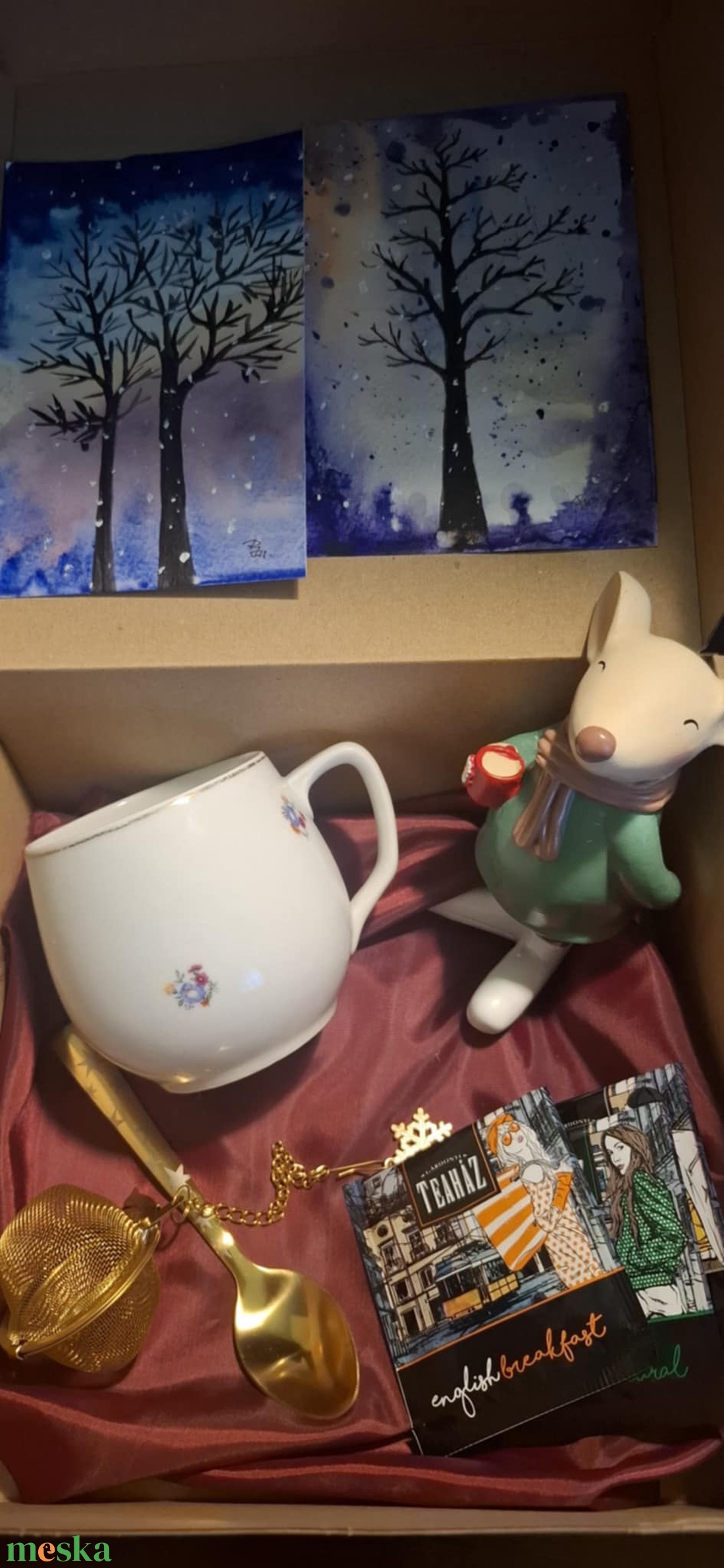 Variációk szép bögrés, teázós, bekuckózós ajándékdobozra - otthon & életmód - papír, írószer - ajándékozás kellékei - ajándékzsák, csomagolás - Meska.hu