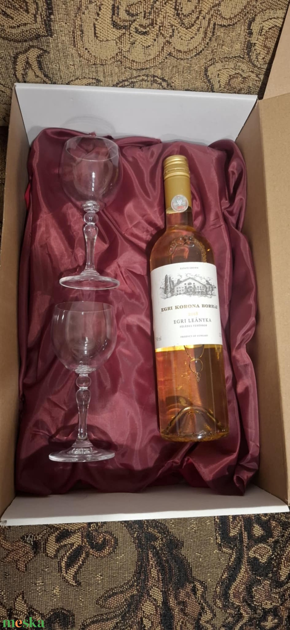 Italos, Martinis, minőségi boros, pezsgős ajándékdoboz pohárral, férfiaknak - otthon & életmód - papír, írószer - ajándékozás kellékei - ajándékzsák, csomagolás - Meska.hu