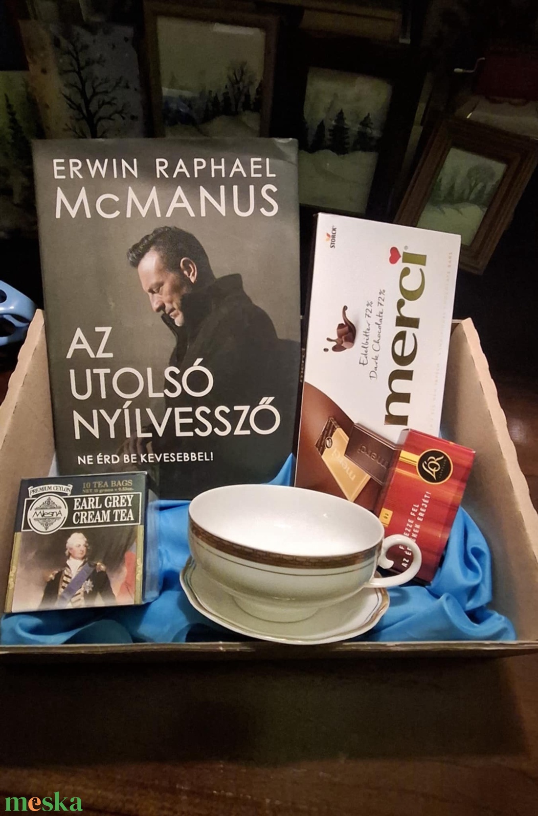 Keresztény könyves, teázós, kávés, csészés ajándékdoboz - otthon & életmód - papír, írószer - ajándékozás kellékei - ajándékzsák, csomagolás - Meska.hu
