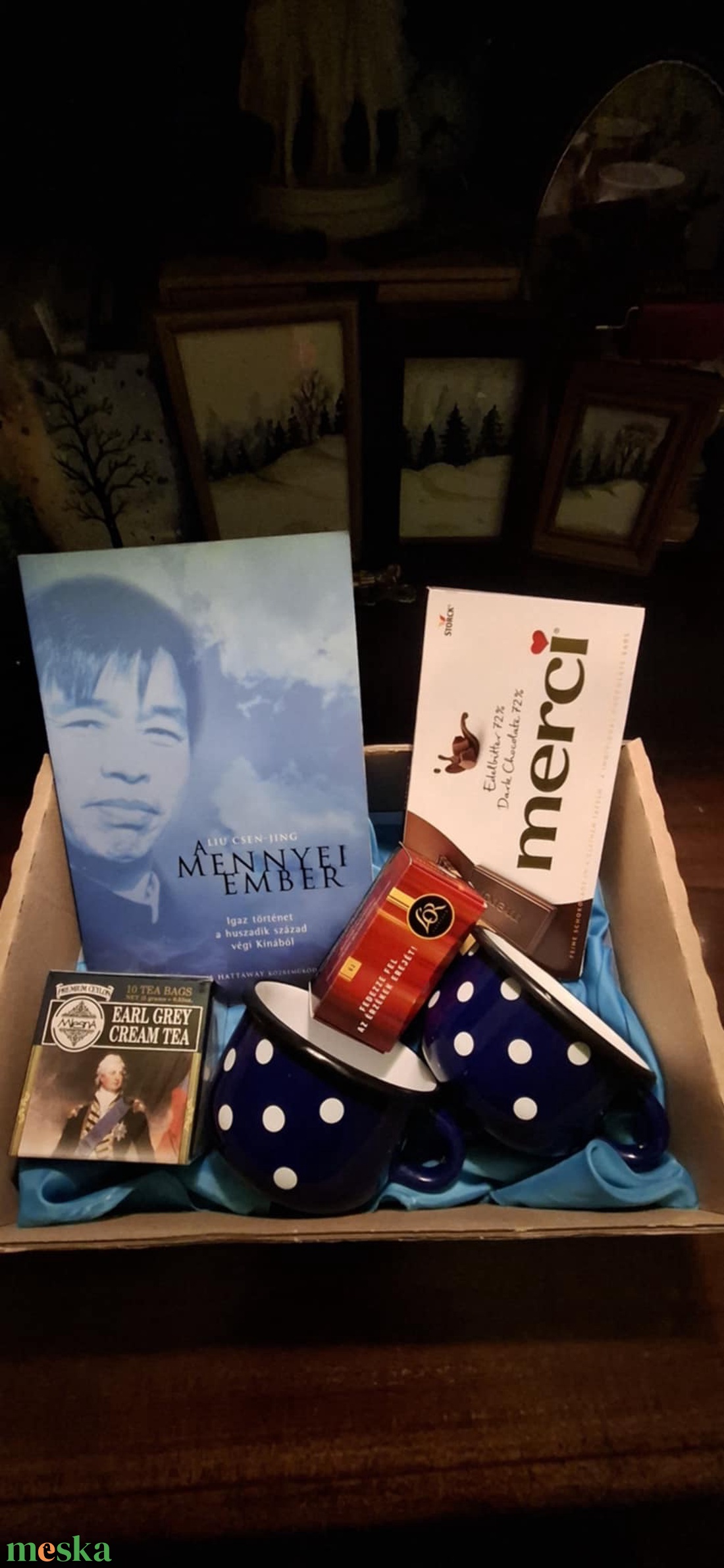 Keresztény könyves, teázós, kávés, csészés ajándékdoboz - otthon & életmód - papír, írószer - ajándékozás kellékei - ajándékzsák, csomagolás - Meska.hu