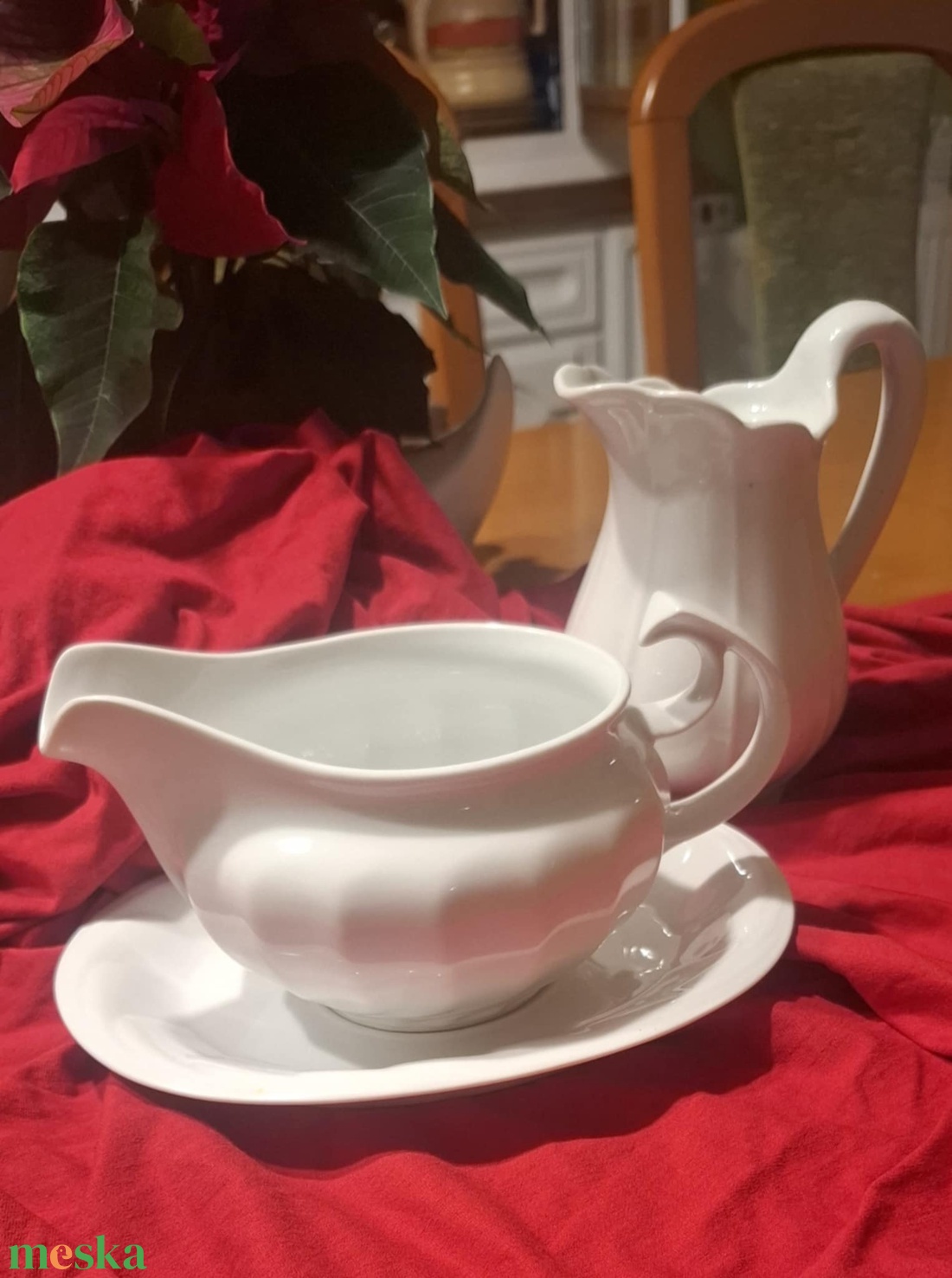 Bájos fehér hollóházi porcelán és vintage teás ajándékdoboz - otthon & életmód - papír, írószer - ajándékozás kellékei - ajándékzsák, csomagolás - Meska.hu