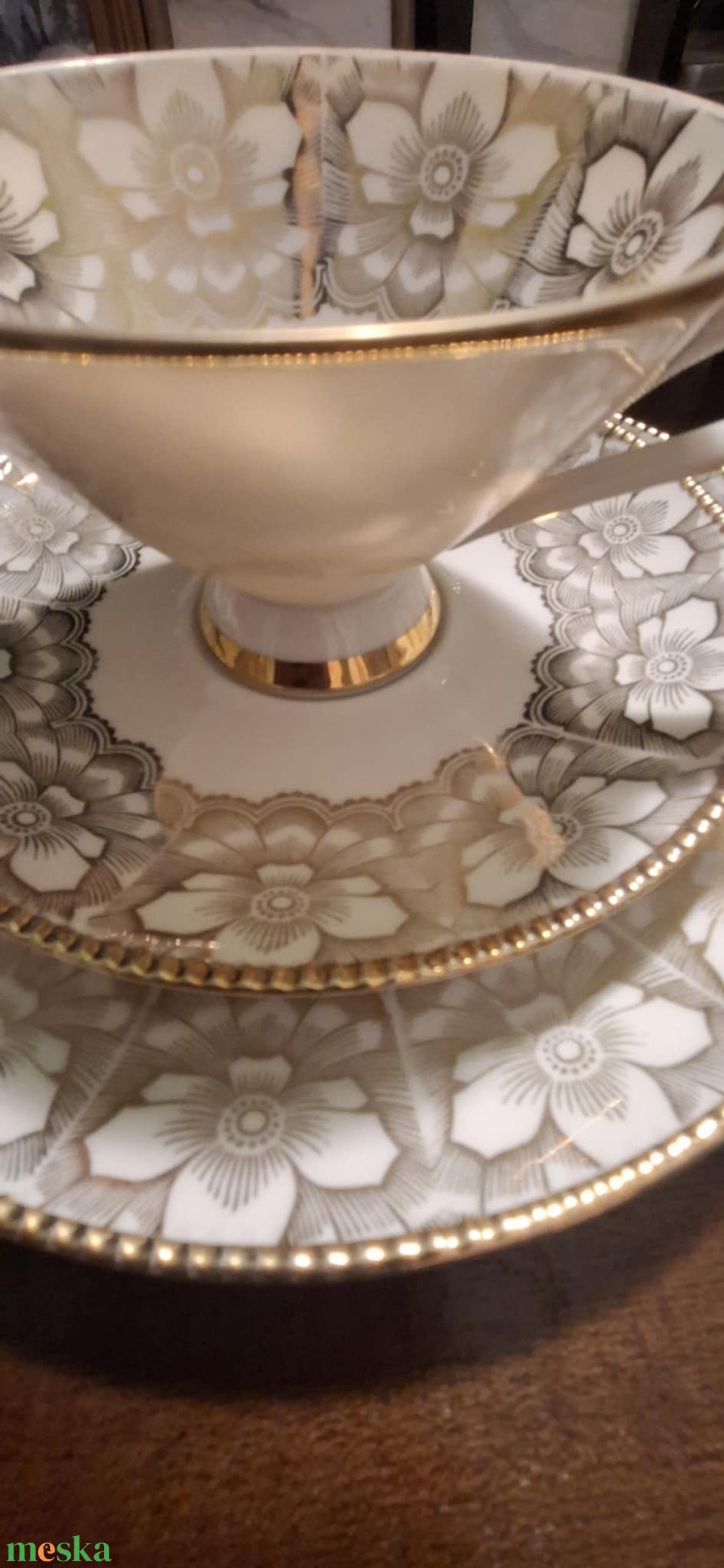 Gyönyörű szép porcelán teázós, kávézós előkelő vintage hölgy ajándékdoboz - otthon & életmód - papír, írószer - ajándékozás kellékei - ajándékzsák, csomagolás - Meska.hu