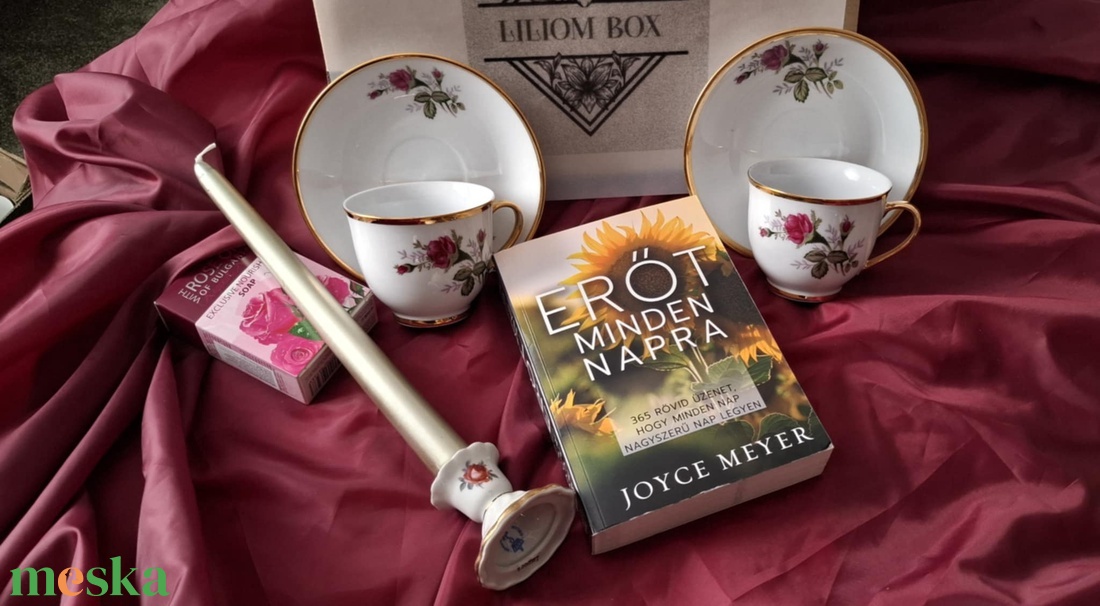 Hiterősítő, bátorító napi üzenetek porcelán teáskészlettel ajándékdoboz - otthon & életmód - papír, írószer - ajándékozás kellékei - ajándékzsák, csomagolás - Meska.hu