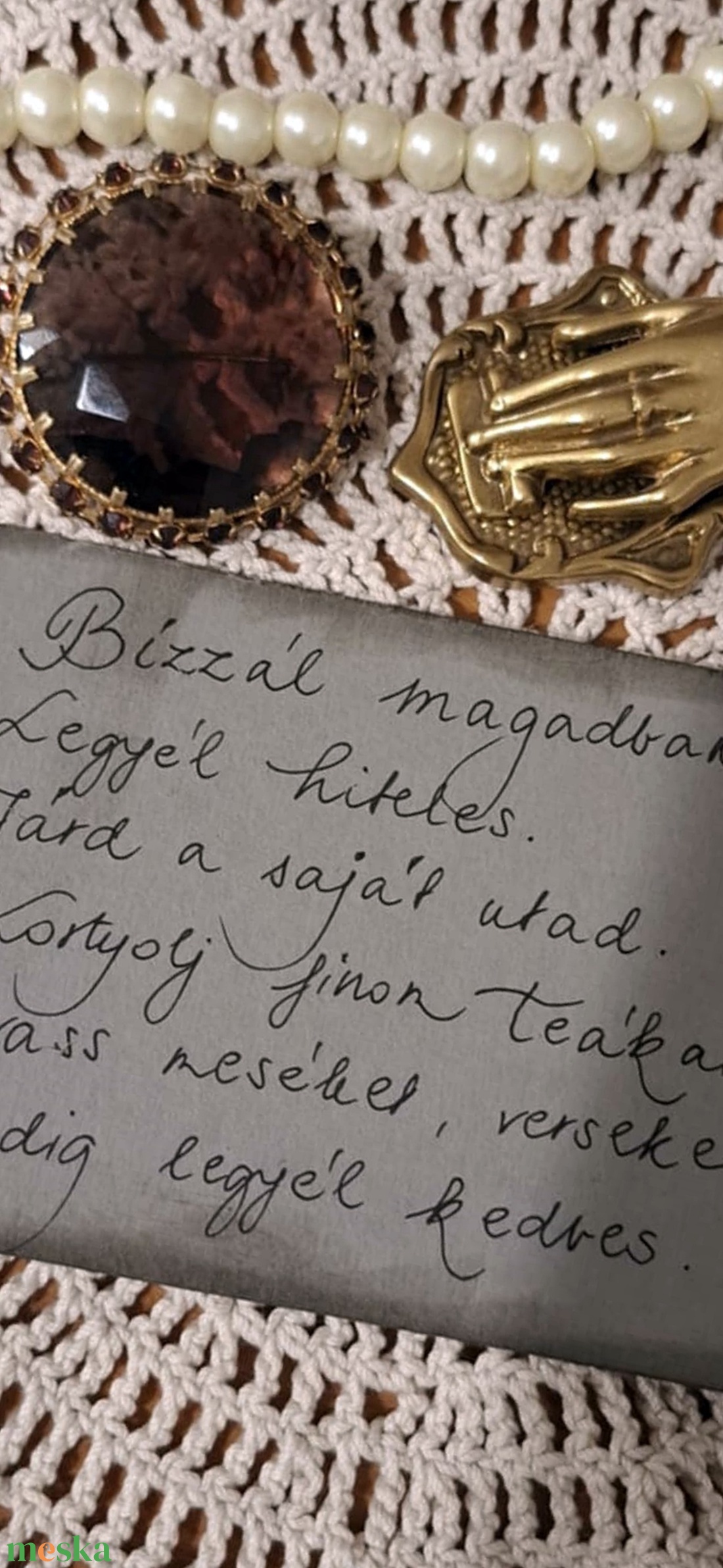 Hiterősítő, bátorító napi üzenetek porcelán teáskészlettel ajándékdoboz - otthon & életmód - papír, írószer - ajándékozás kellékei - ajándékzsák, csomagolás - Meska.hu