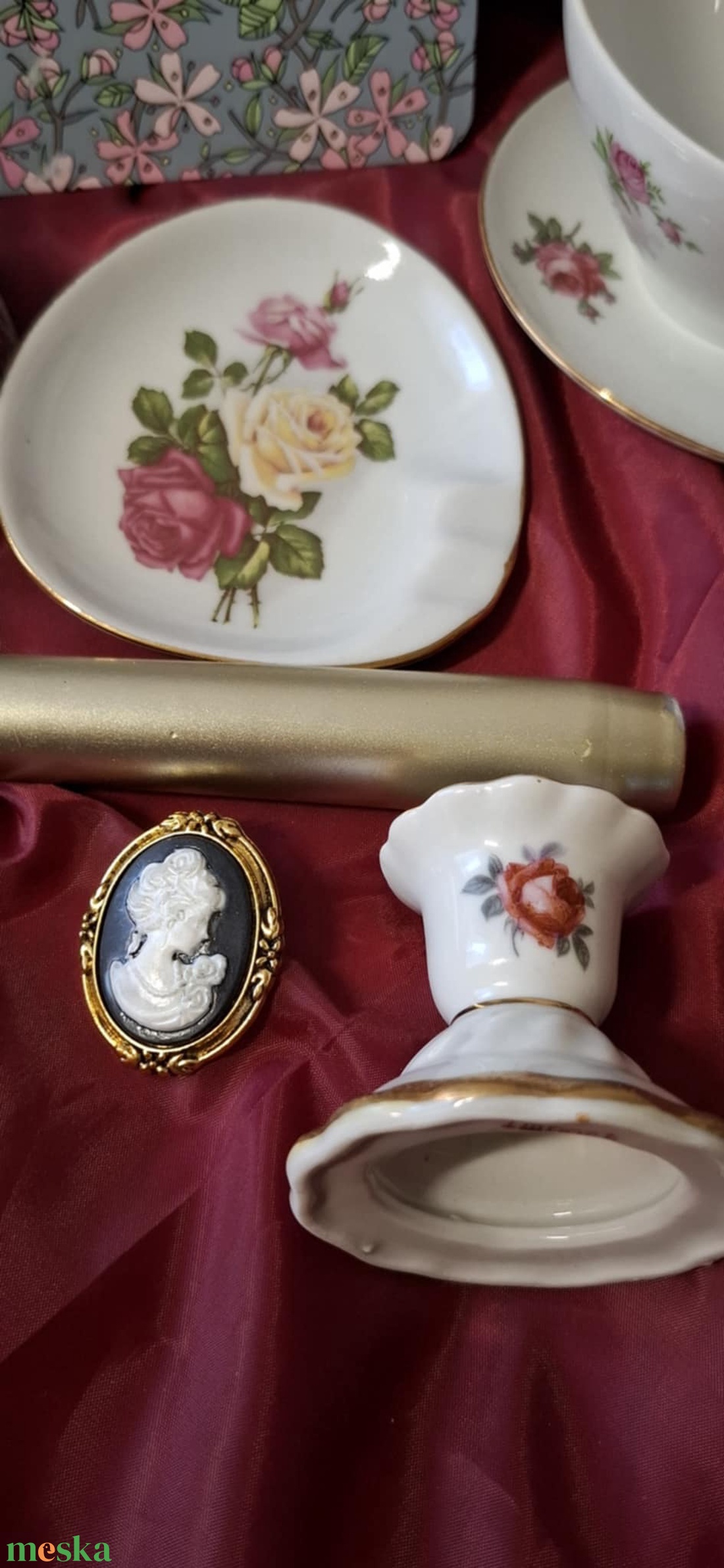 Önszeretet porcelános gyertyás teás ajándékdoboz - otthon & életmód - papír, írószer - ajándékozás kellékei - ajándékzsák, csomagolás - Meska.hu