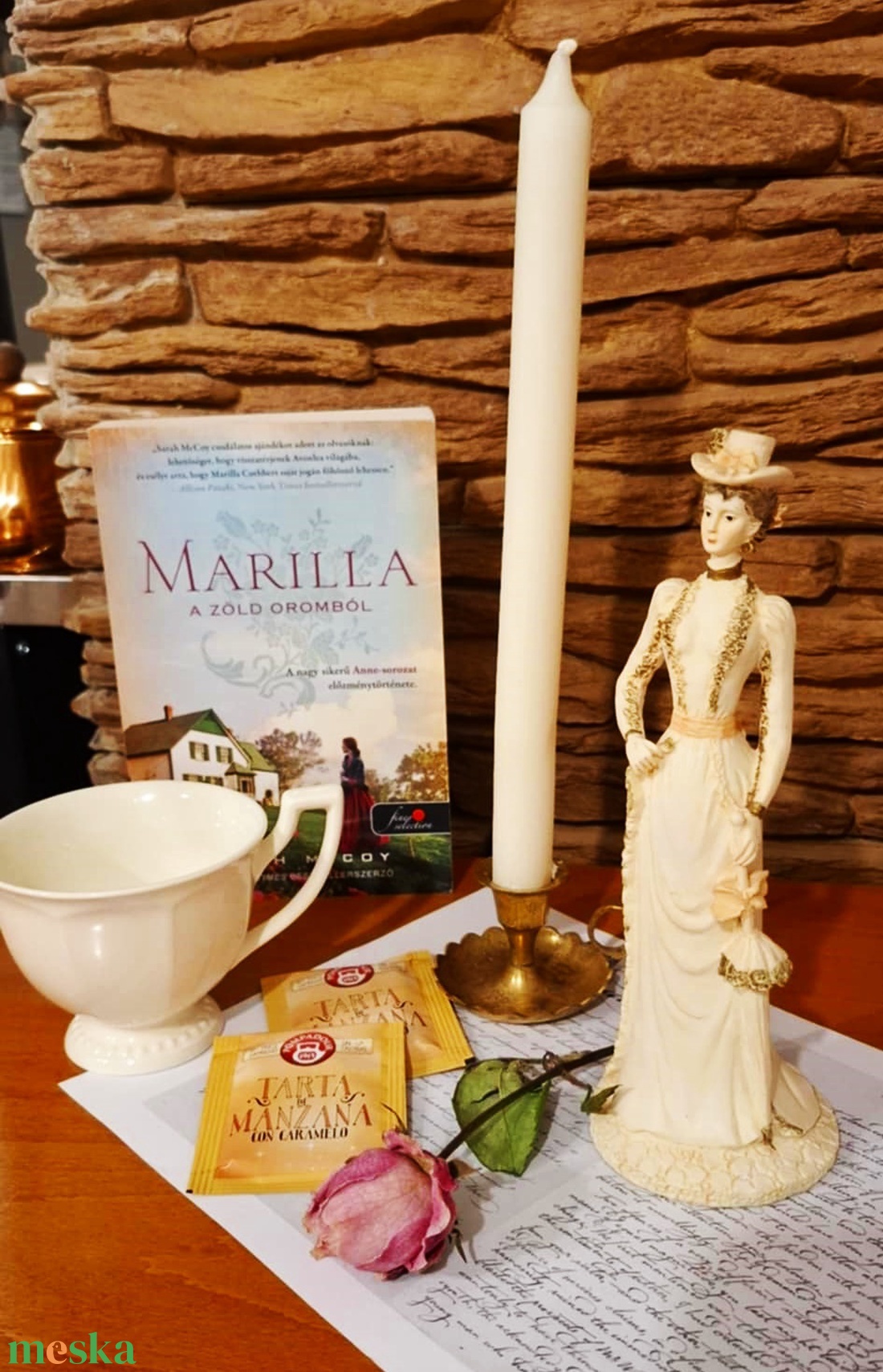  Antik porcelános, teázós ajándékdoboz - otthon & életmód - papír, írószer - ajándékozás kellékei - ajándékzsák, csomagolás - Meska.hu