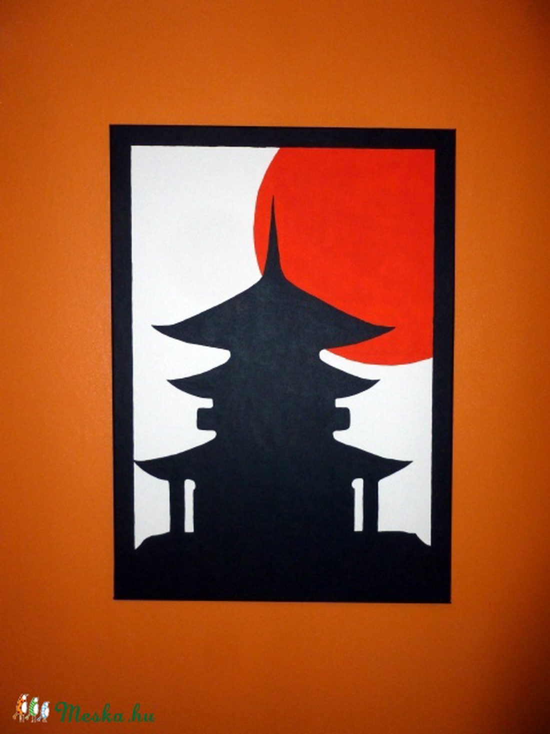 Japán festmény - Japán pagoda -  - Meska.hu