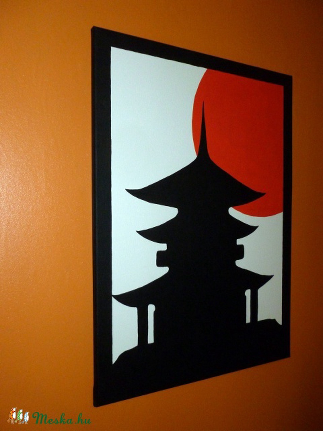 Japán festmény - Japán pagoda -  - Meska.hu