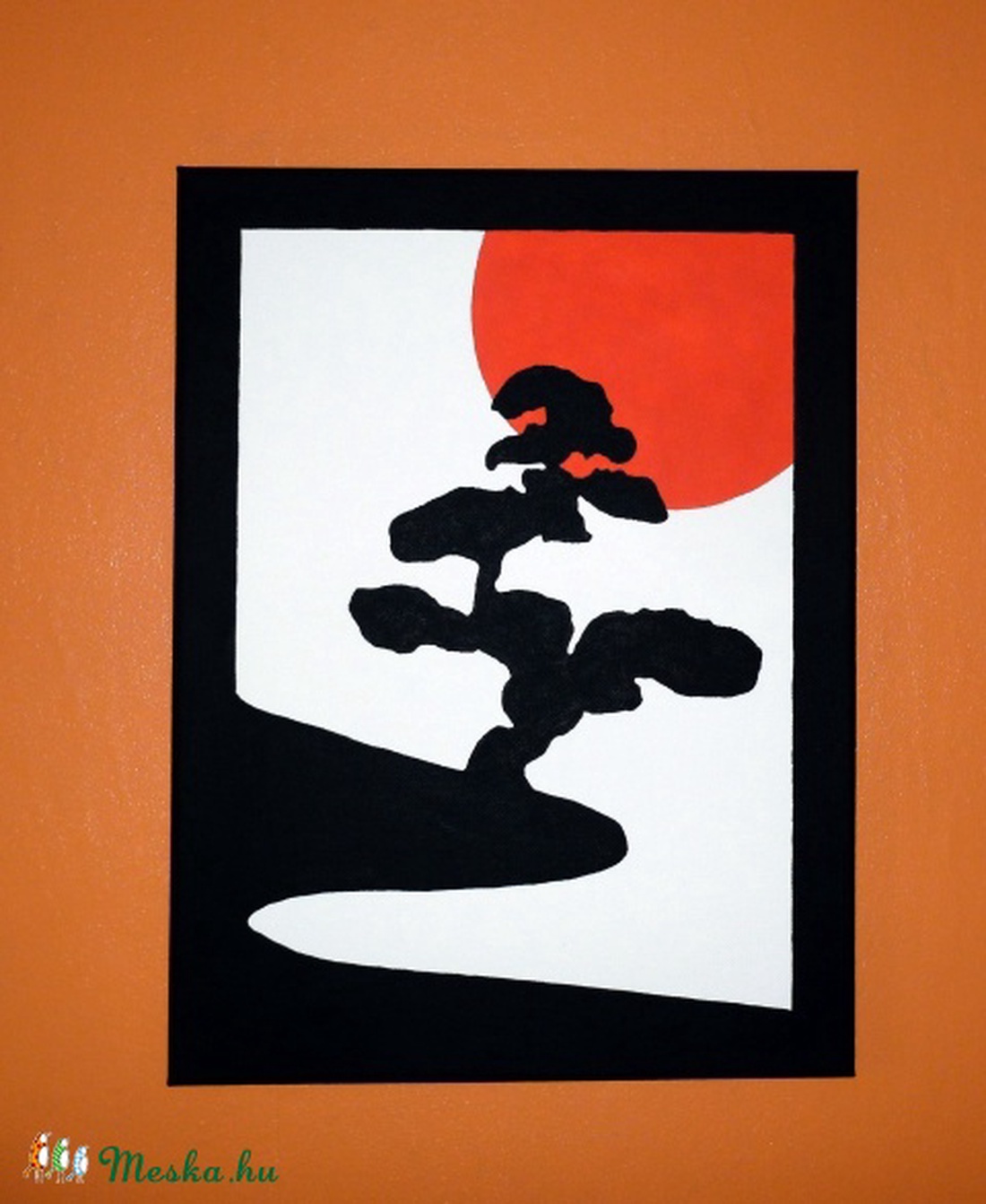 Japán festmény - Japán bonsai fa -  - Meska.hu