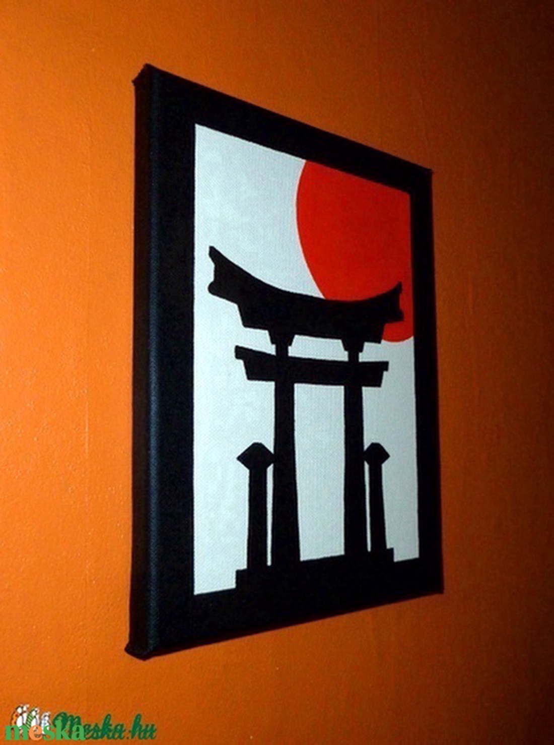 Japán festmény - Japán Kapu - művészet - festmény - akril - Meska.hu