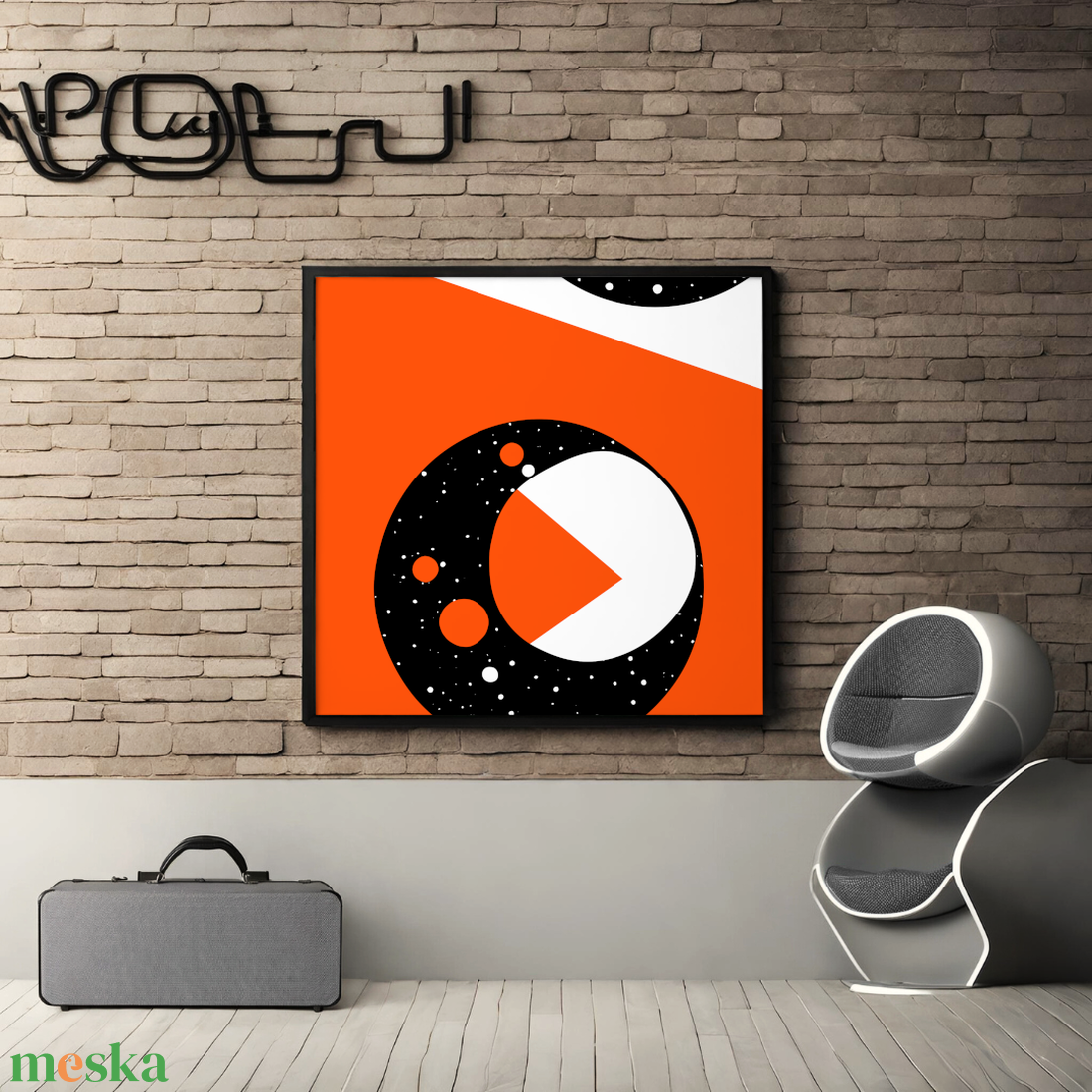 Orange hole: Űrtémájú digitális vektorgrafika - művészet - grafika & illusztráció - digitális - Meska.hu