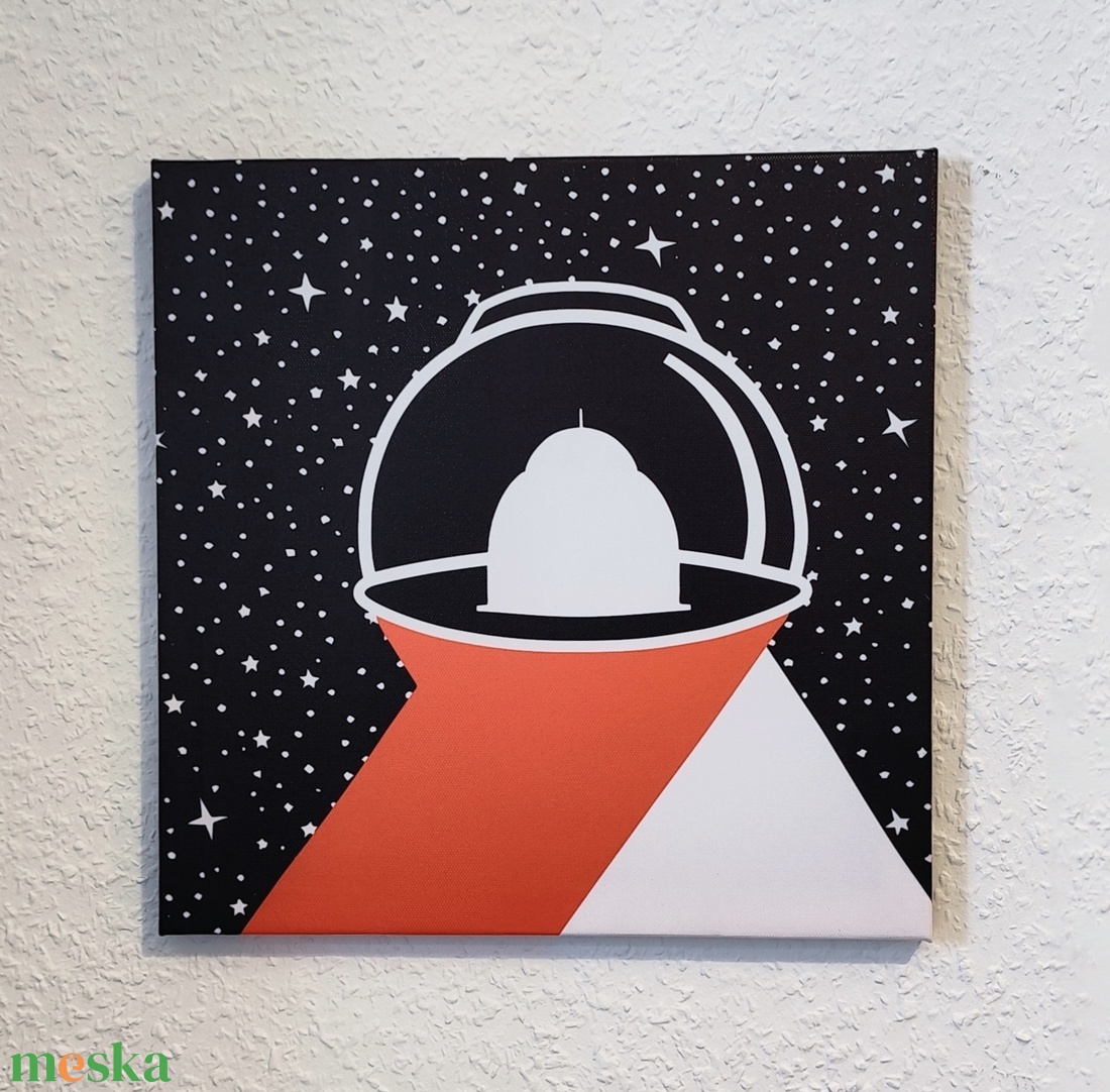 Világűr témájú vászonkép - 30x30 cm - Dome - otthon & életmód - dekoráció - kép & falikép - vászonkép - Meska.hu