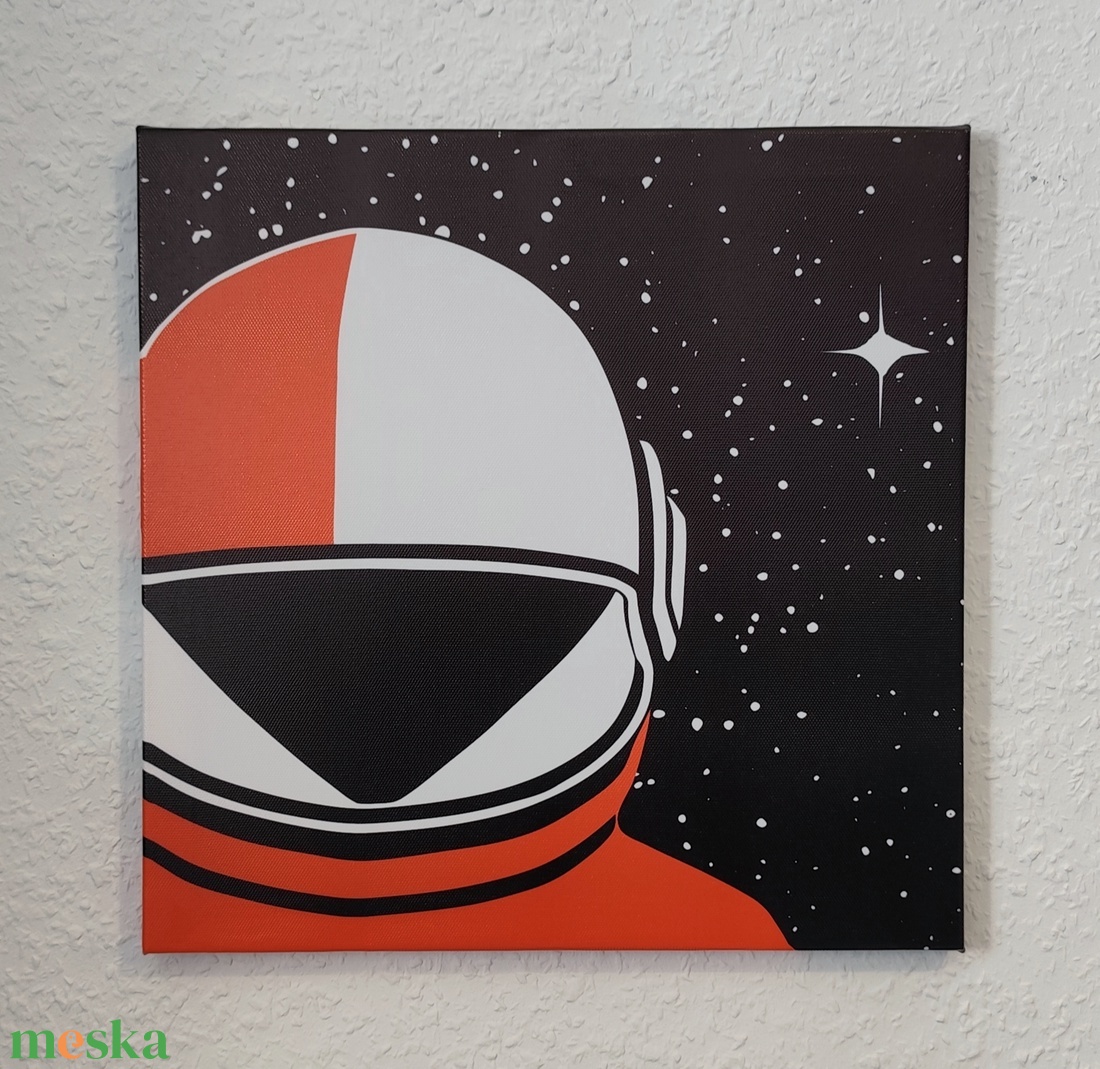 Világűr témájú vászonkép - 30x30 cm - Voyager - otthon & életmód - dekoráció - kép & falikép - vászonkép - Meska.hu