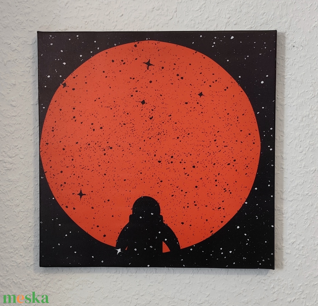 Világűr témájú vászonkép - 30x30 cm - Martian - otthon & életmód - dekoráció - kép & falikép - vászonkép - Meska.hu Világűr témájú vászonkép - 30x30 cm - Martian - otthon & életmód - dekoráció - kép & falikép - vászonkép - Meska.hu
