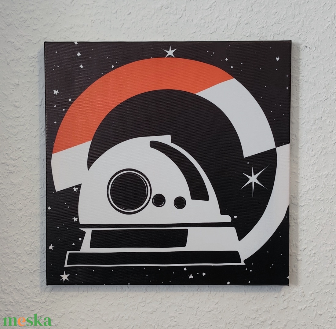 Világűr témájú vászonkép - 30x30 cm - Observatory - otthon & életmód - dekoráció - kép & falikép - vászonkép - Meska.hu