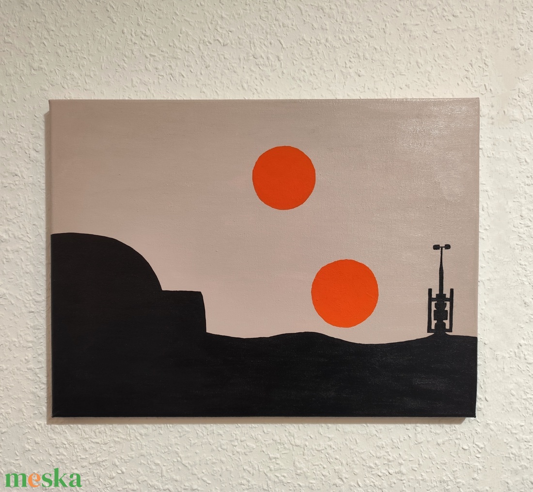 Tatooine sunset festmény - Star Wars - művészet - festmény - akril - Meska.hu