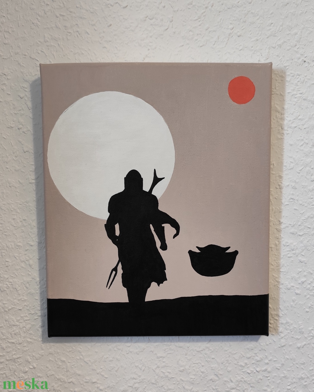 Mandalorian és Grogu festmény - Star Wars - művészet - festmény - akril - Meska.hu